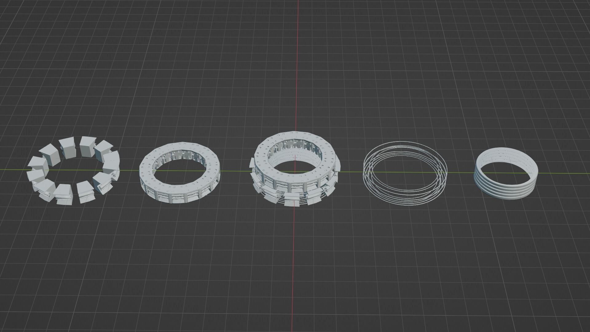 sci-fi mech compontent circular kitbash 3D model 3D print model_11