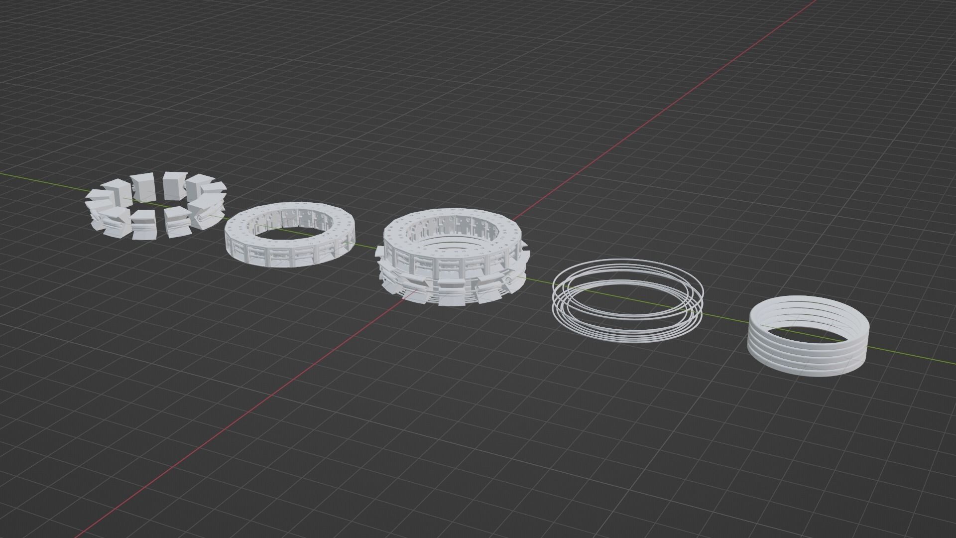 sci-fi mech compontent circular kitbash 3D model 3D print model_1