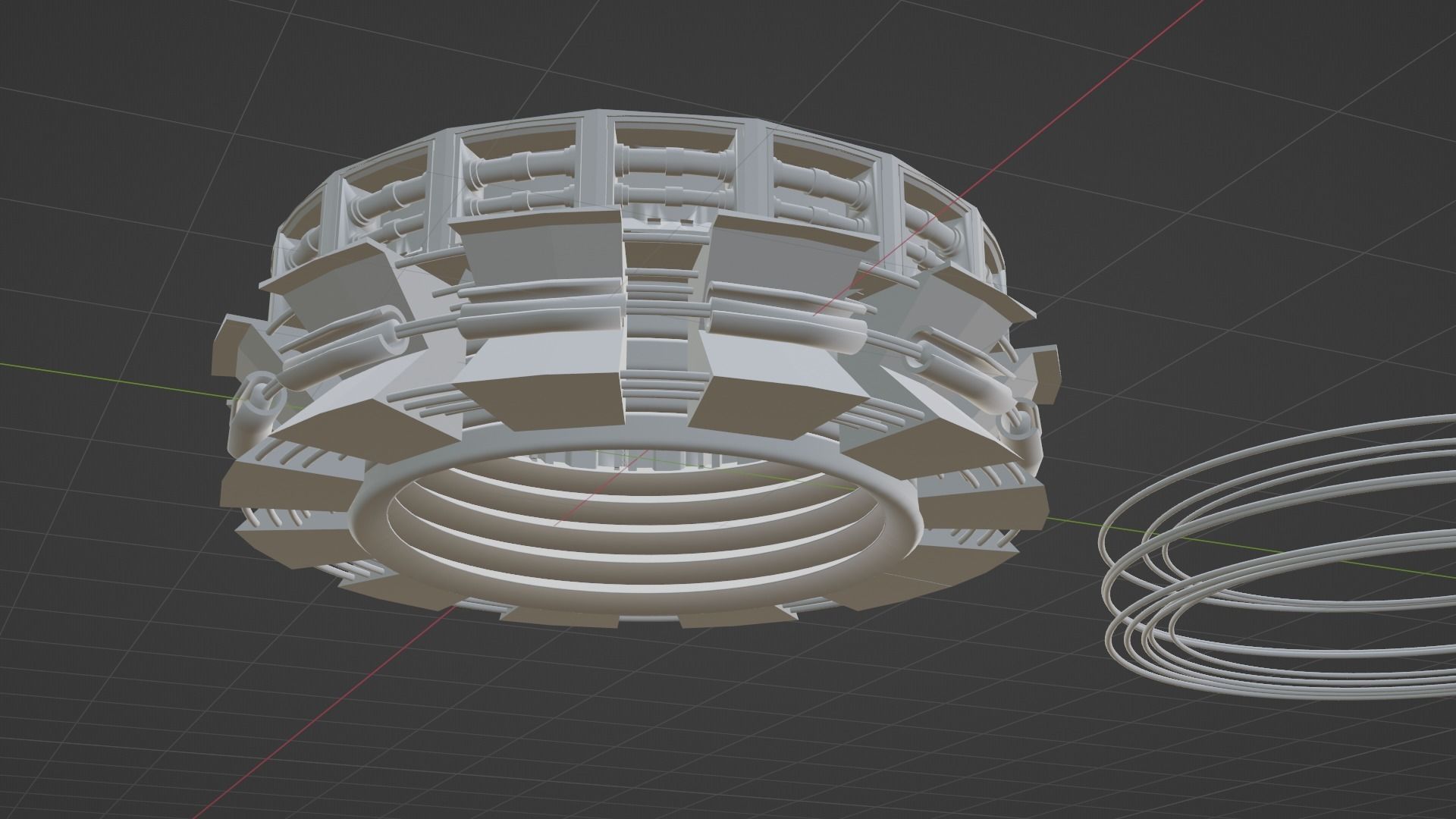 sci-fi mech compontent circular kitbash 3D model 3D print model_14