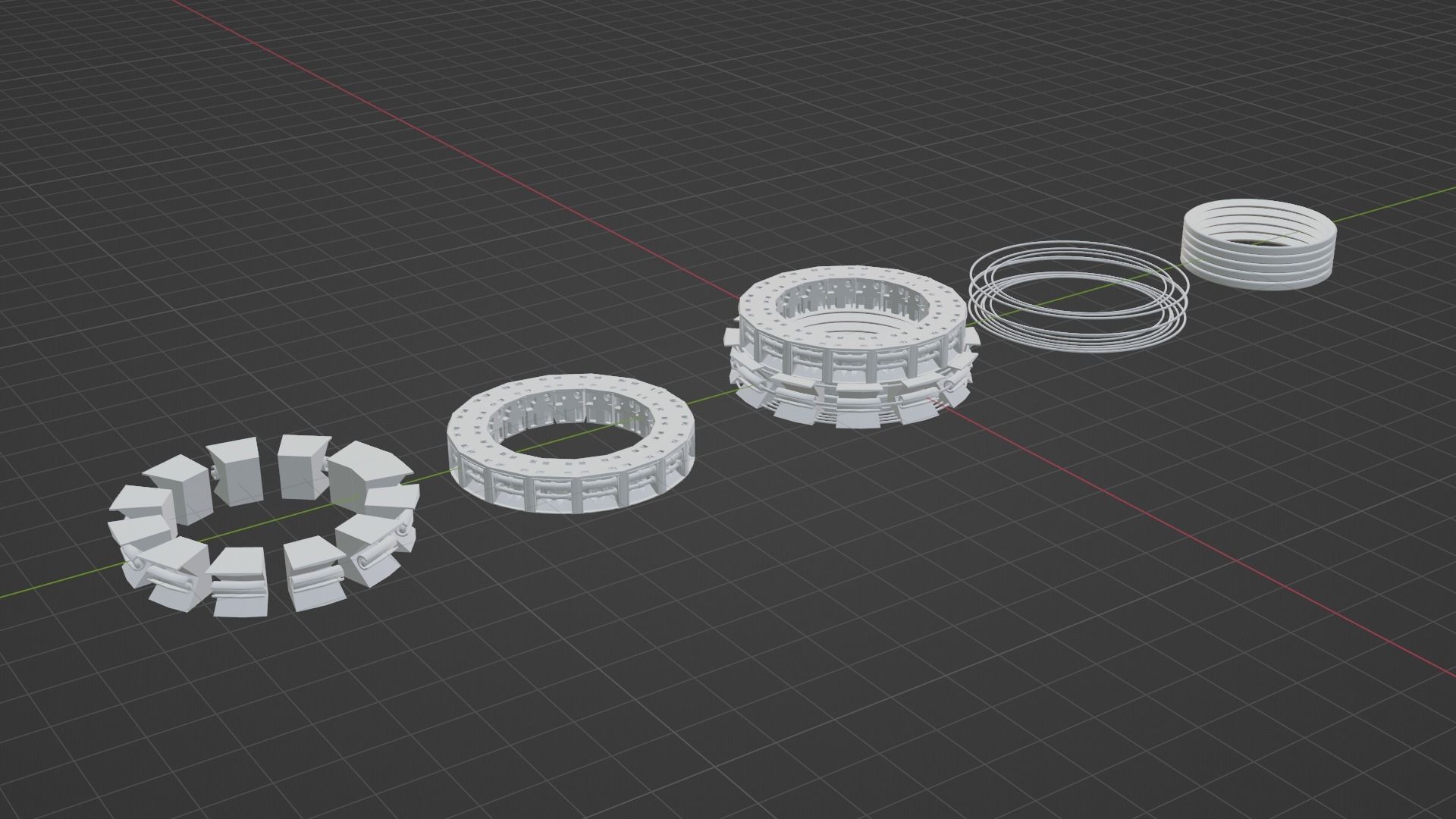 sci-fi mech compontent circular kitbash 3D model 3D print model_7