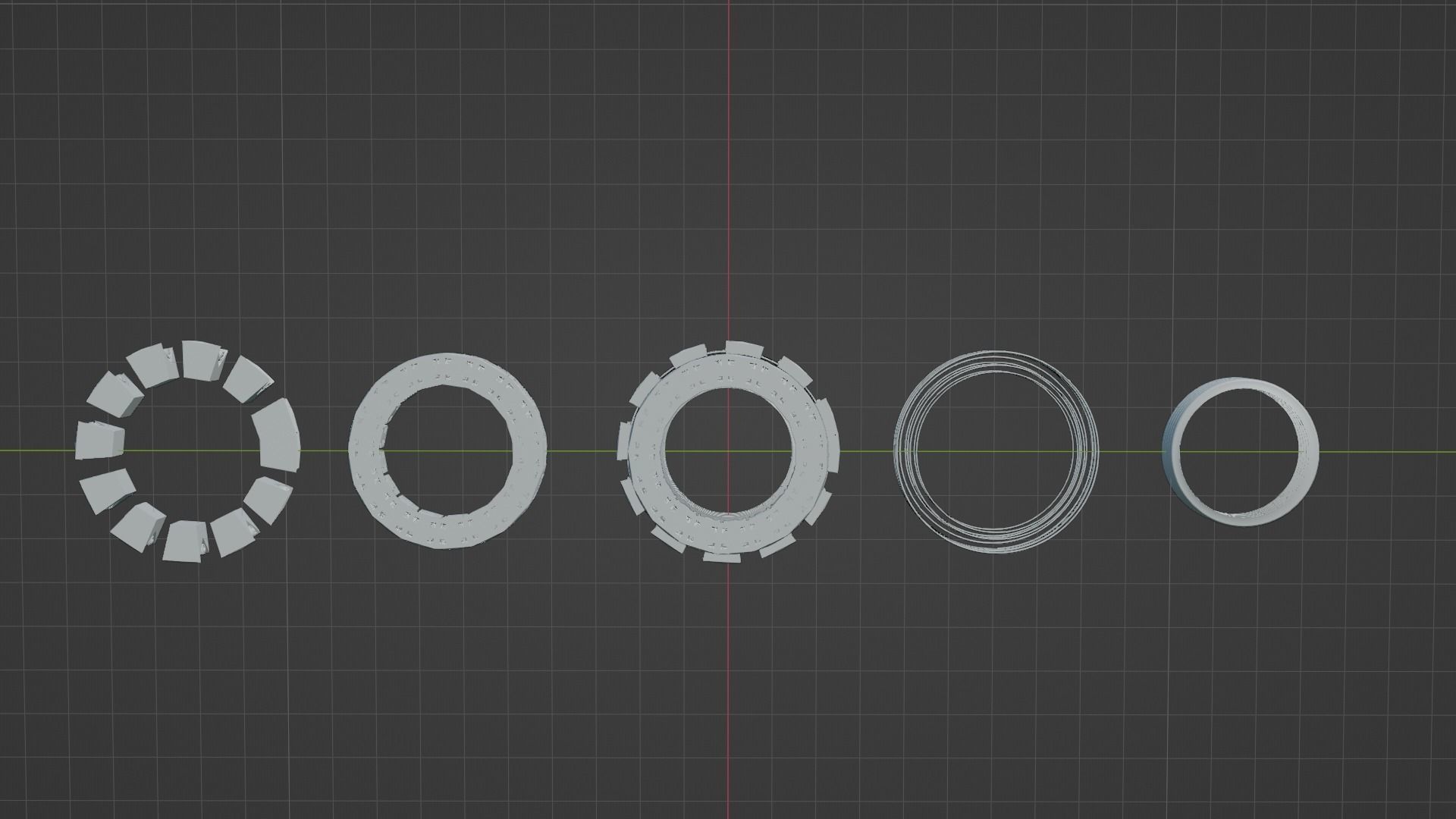 sci-fi mech compontent circular kitbash 3D model 3D print model_18