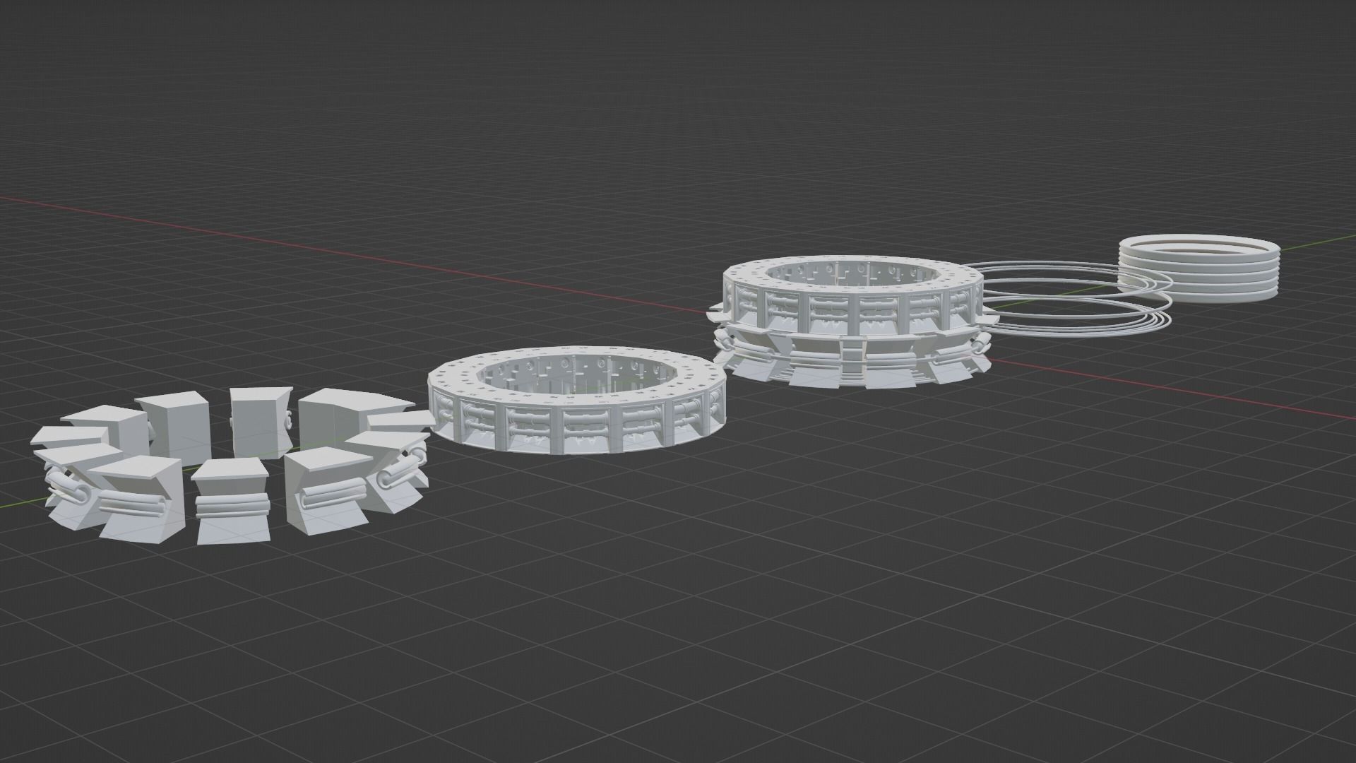sci-fi mech compontent circular kitbash 3D model 3D print model_12