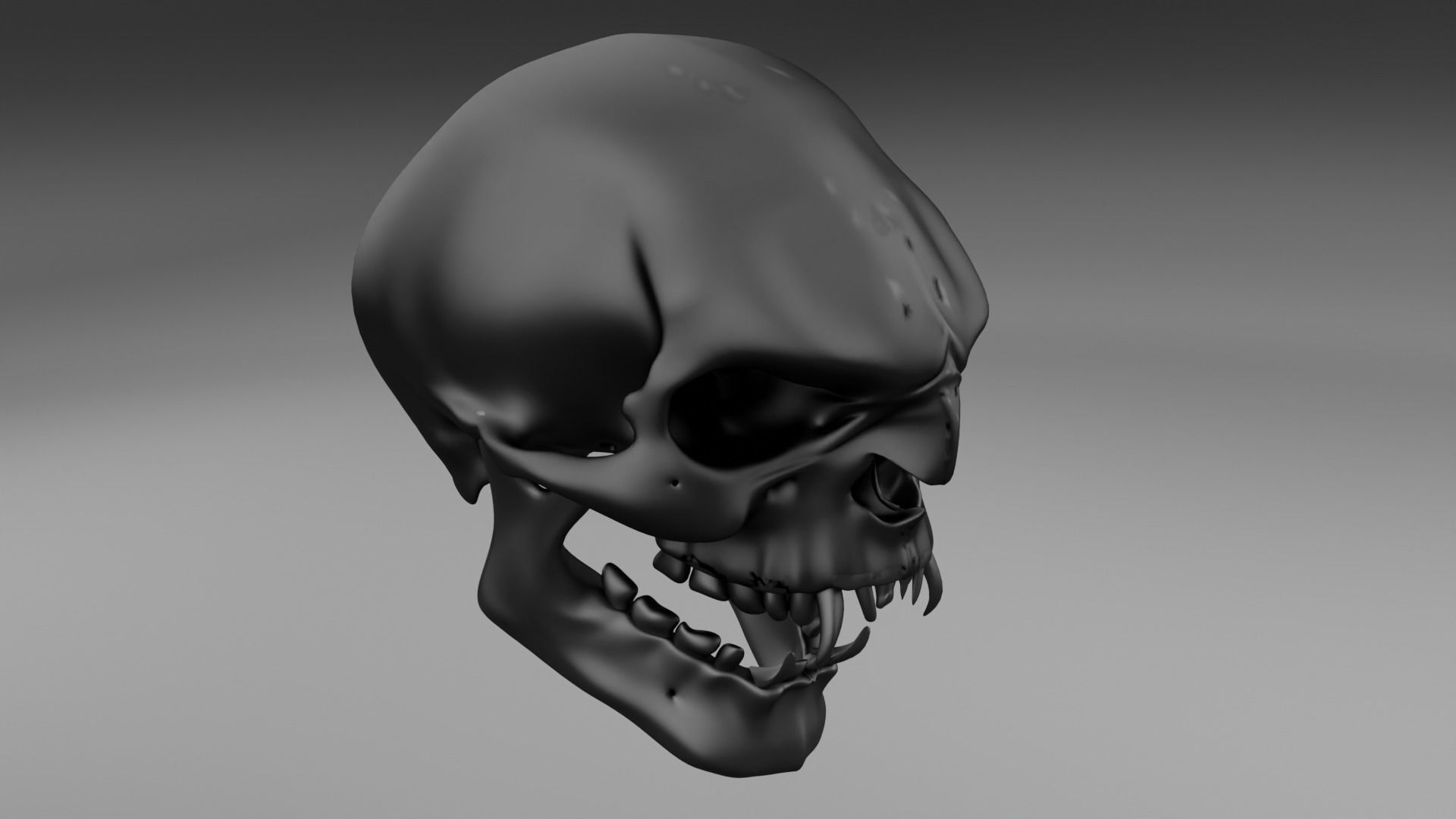 creature skull 3D model_2