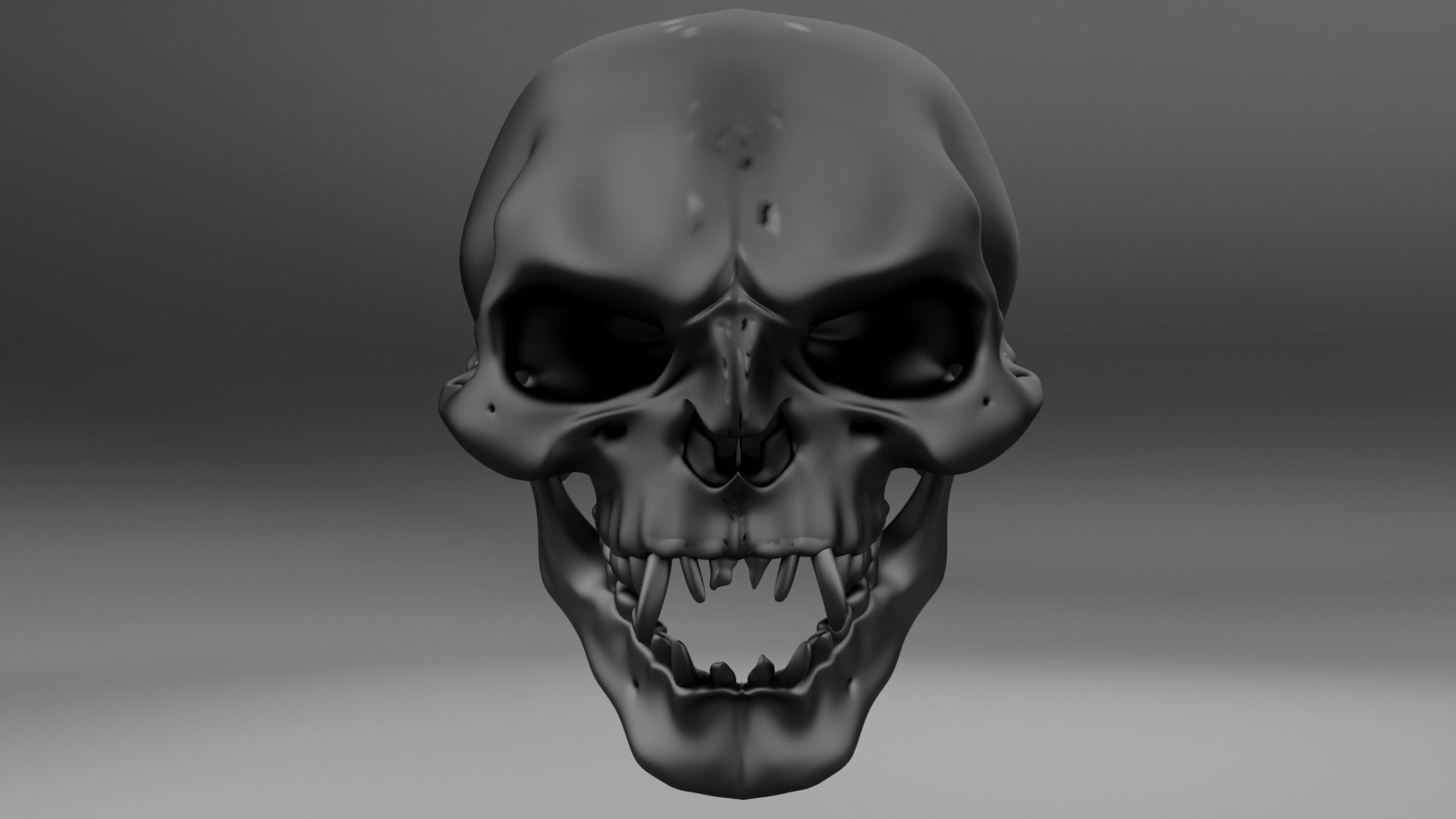 creature skull 3D model_4