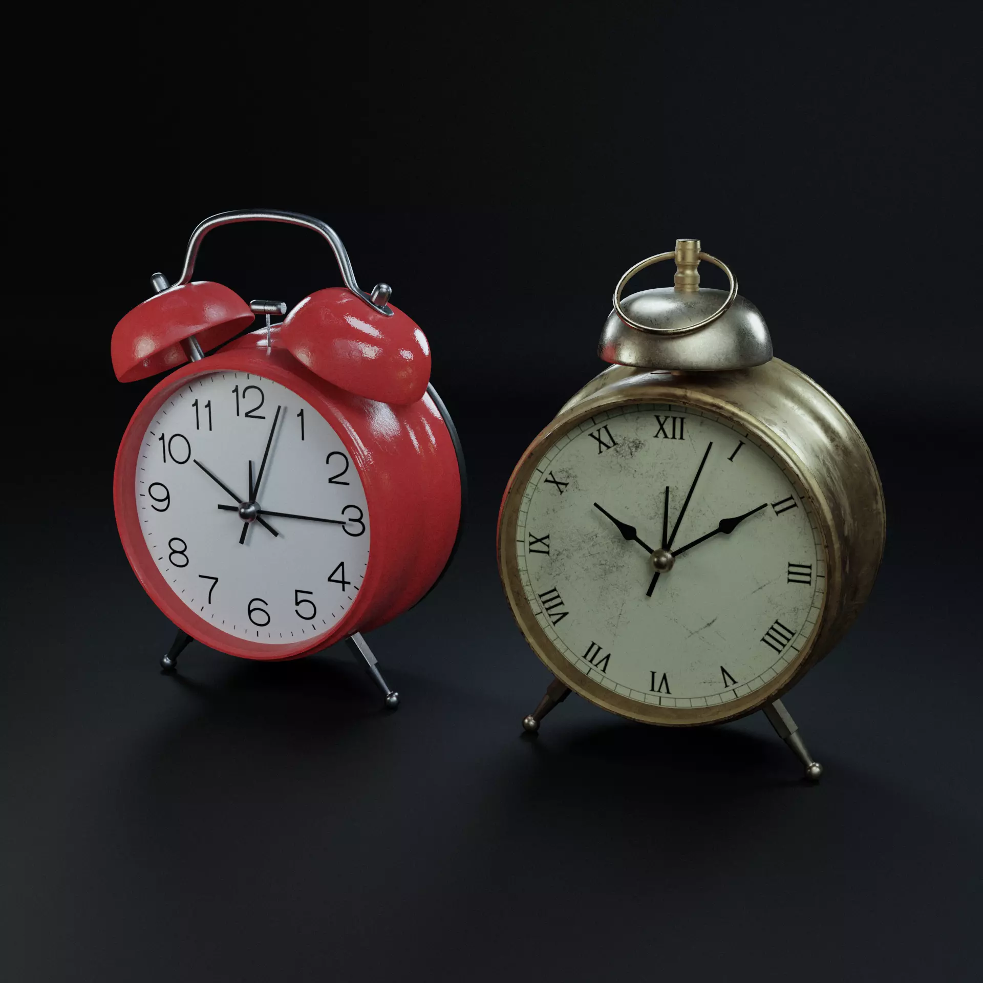 Alarm clock 3D model_0