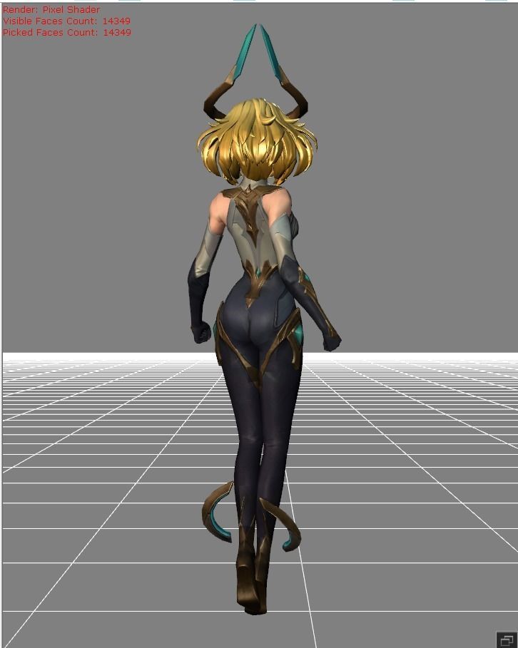 Edith Ancient Guard Skin Low-poly 3D model_4