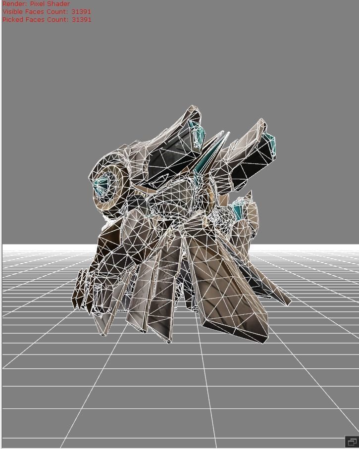 Edith Ancient Guard Skin Low-poly 3D model_7
