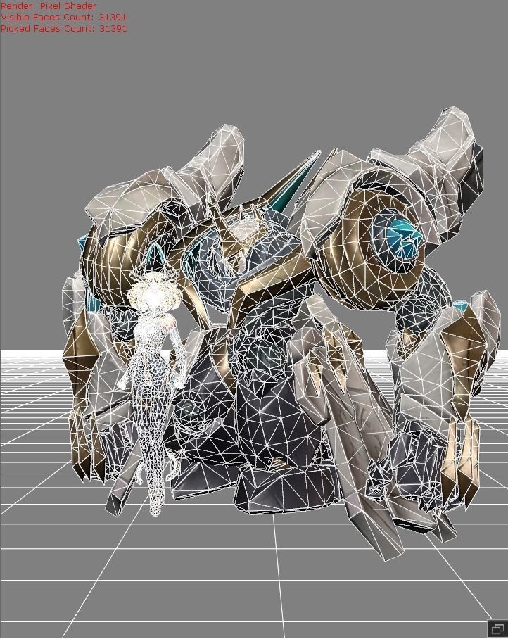 Edith Ancient Guard Skin Low-poly 3D model_5