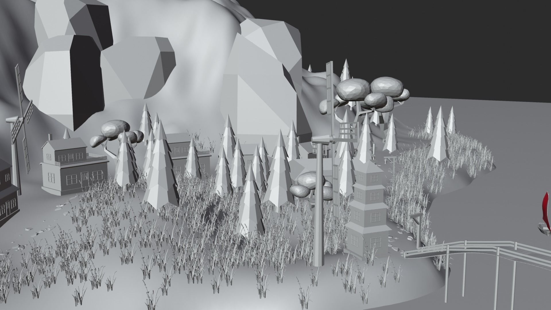 Environment Low-poly 3D model_8