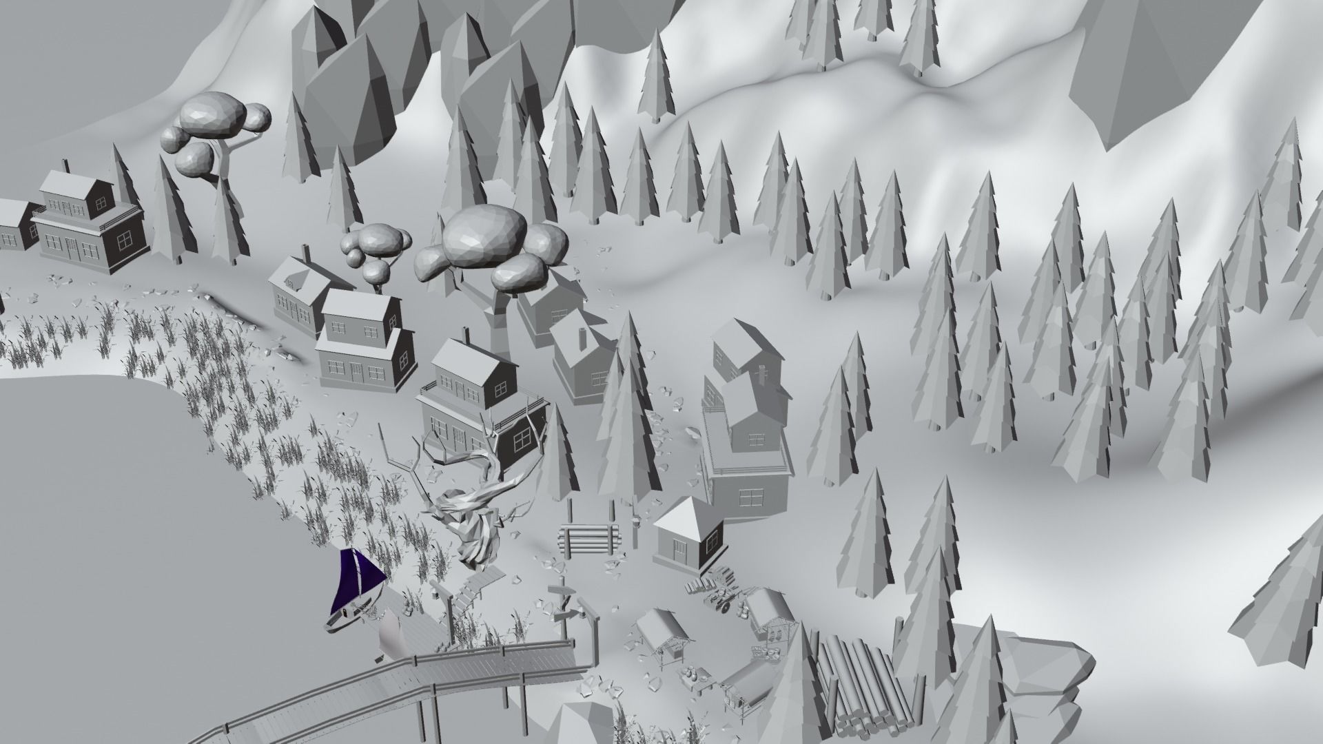 Environment Low-poly 3D model_7