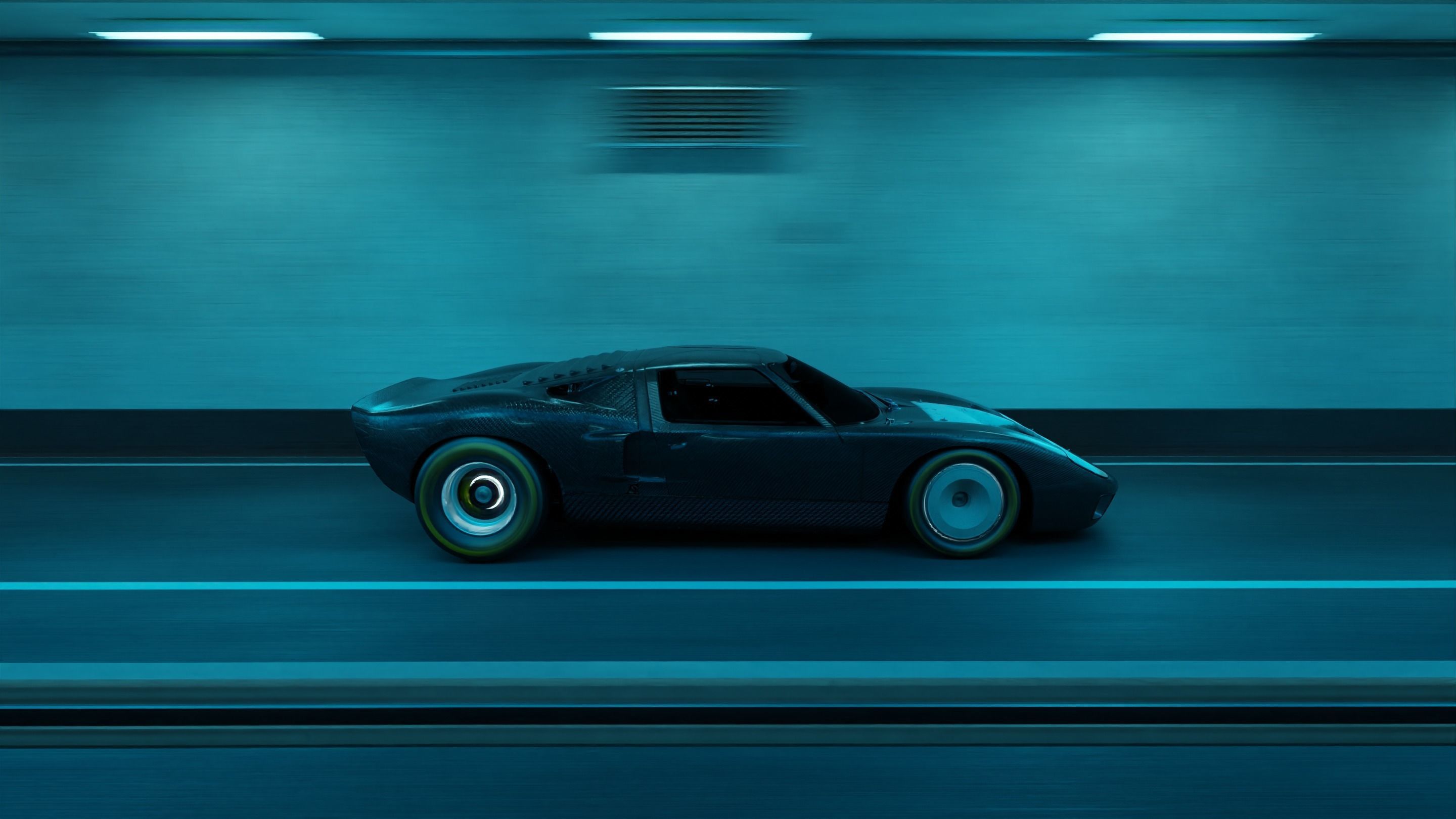 Automotive Tunnel Scene 3D Blender File Textured Day And Night 3D model_4