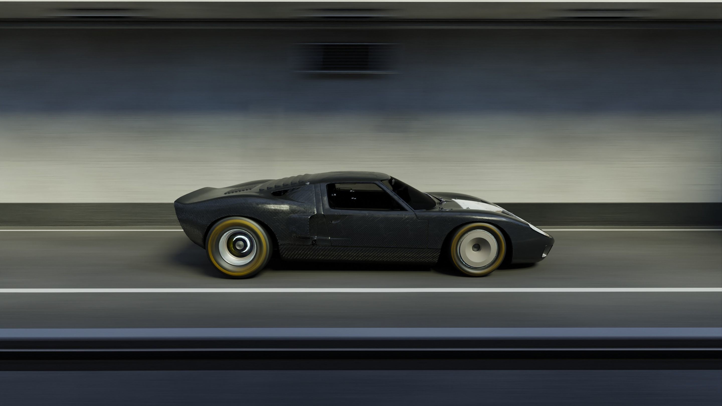 Automotive Tunnel Scene 3D Blender File Textured Day And Night 3D model_8