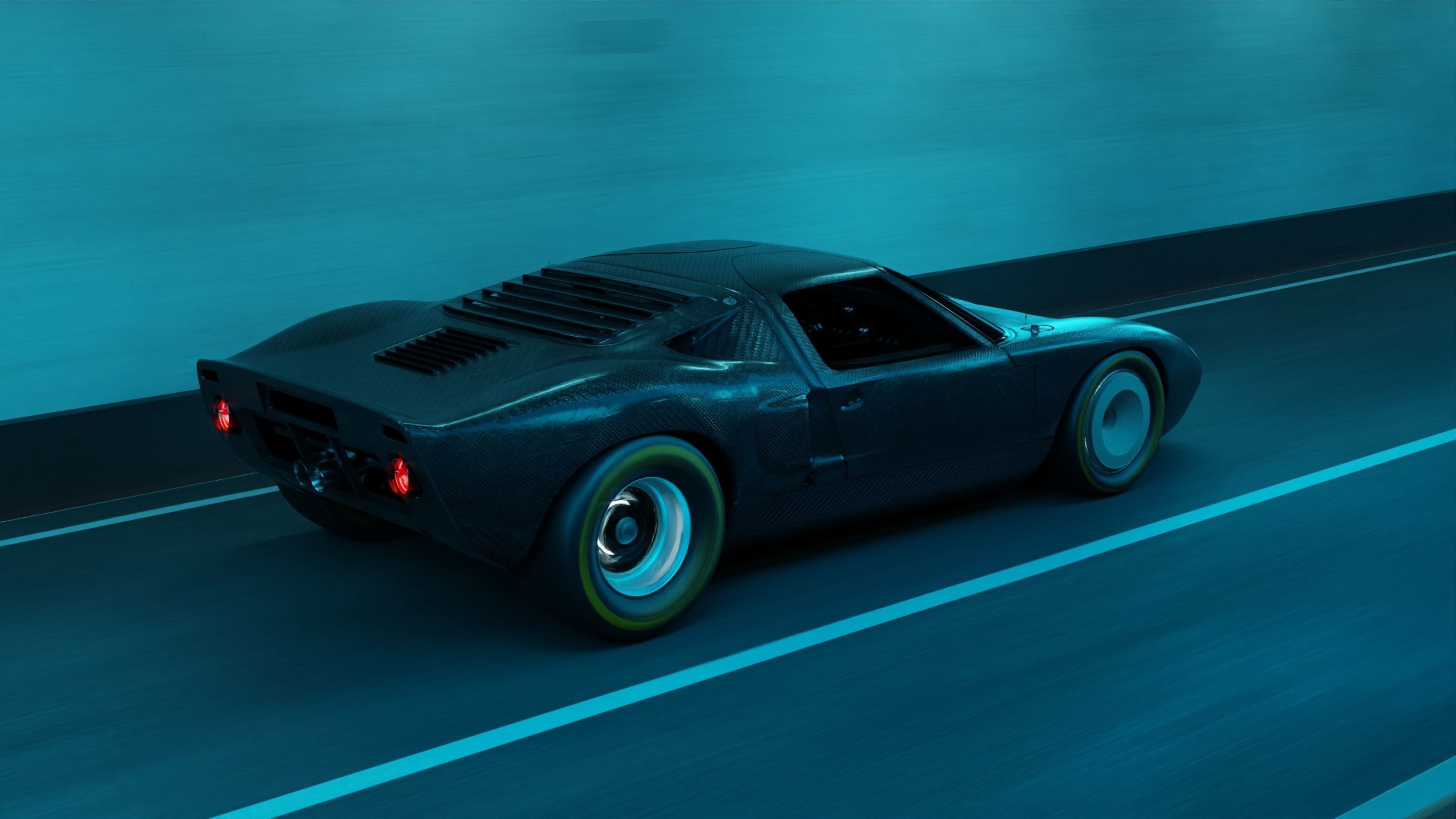 Automotive Tunnel Scene 3D Blender File Textured Day And Night 3D model_3