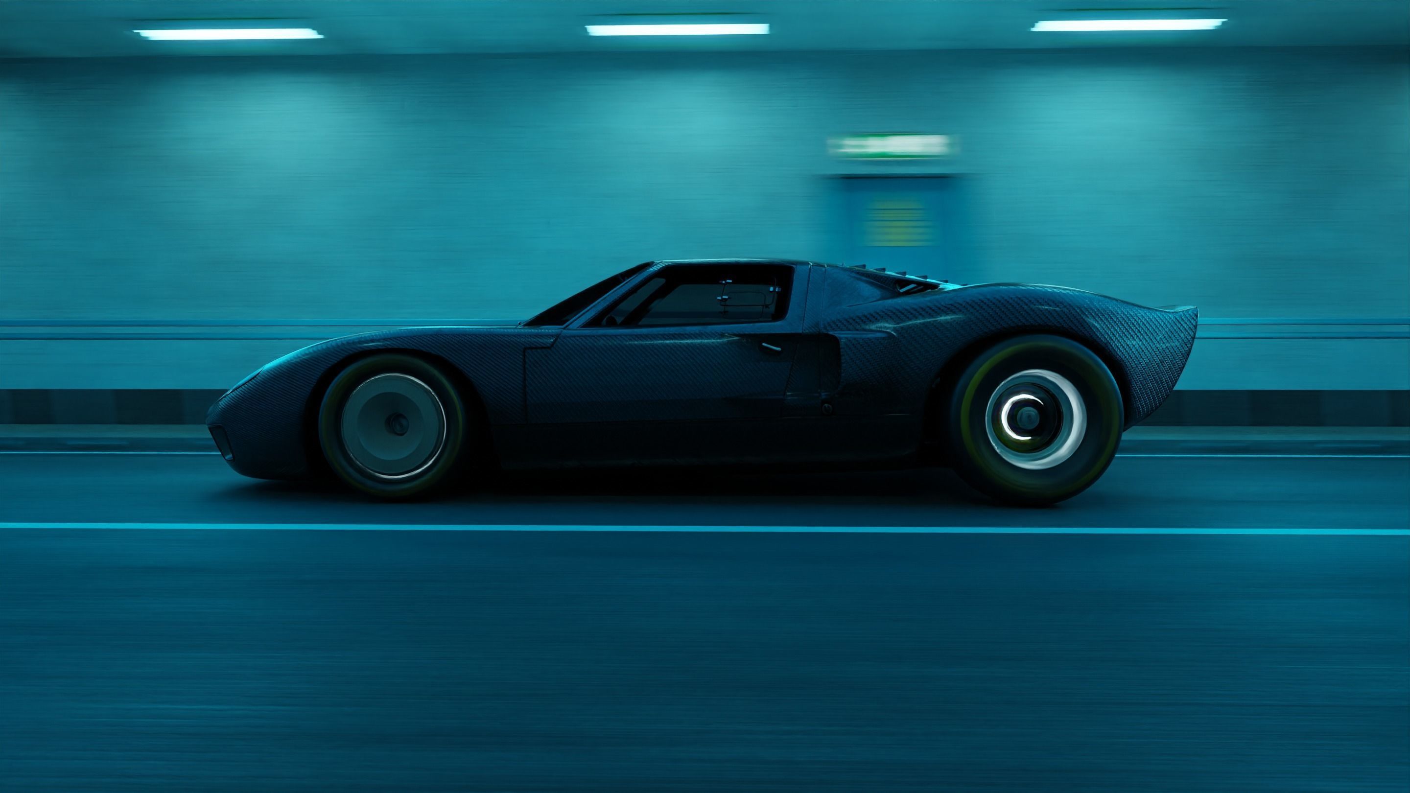 Automotive Tunnel Scene 3D Blender File Textured Day And Night 3D model_11