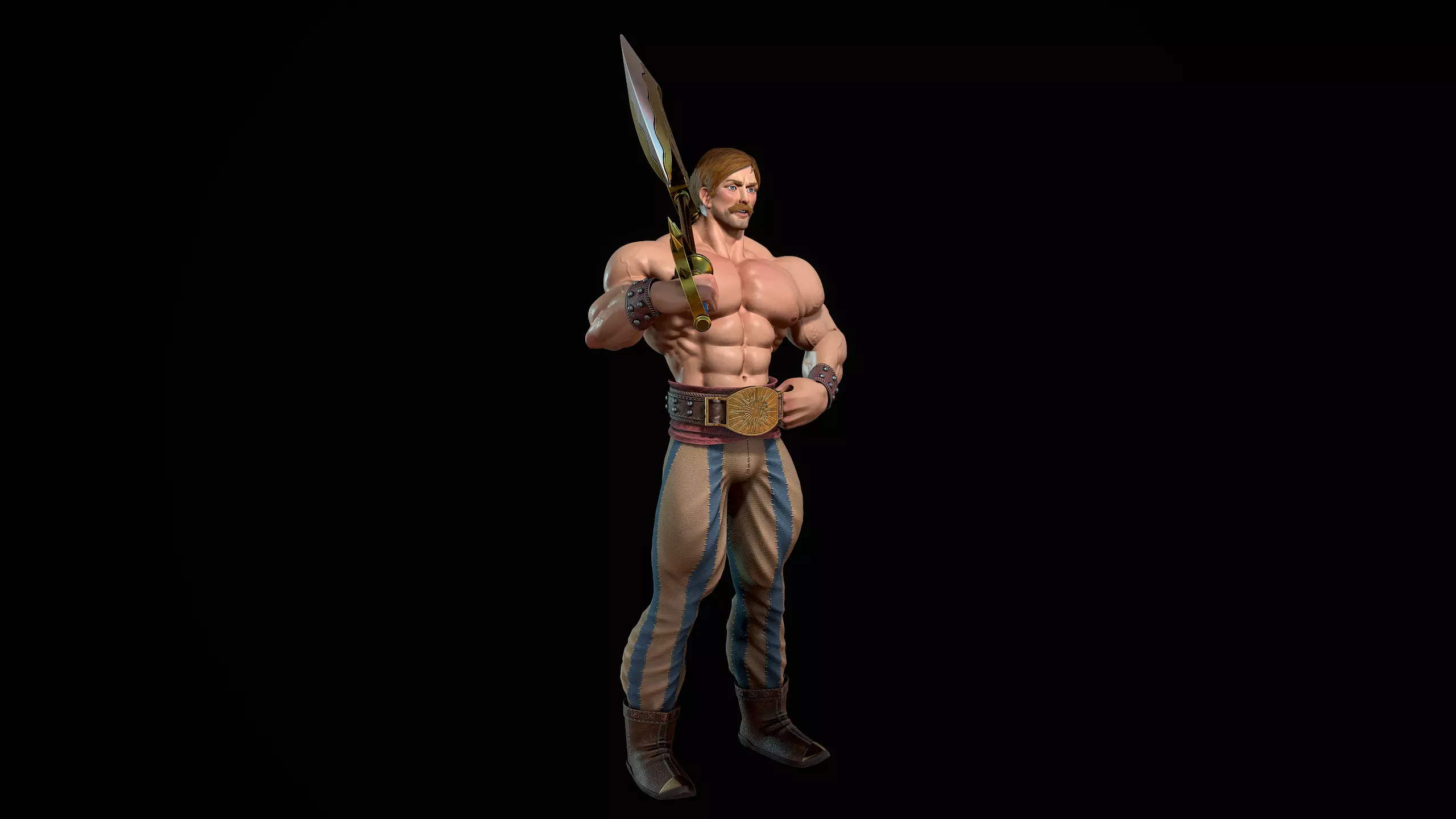 Escanor Free low-poly 3D model_5
