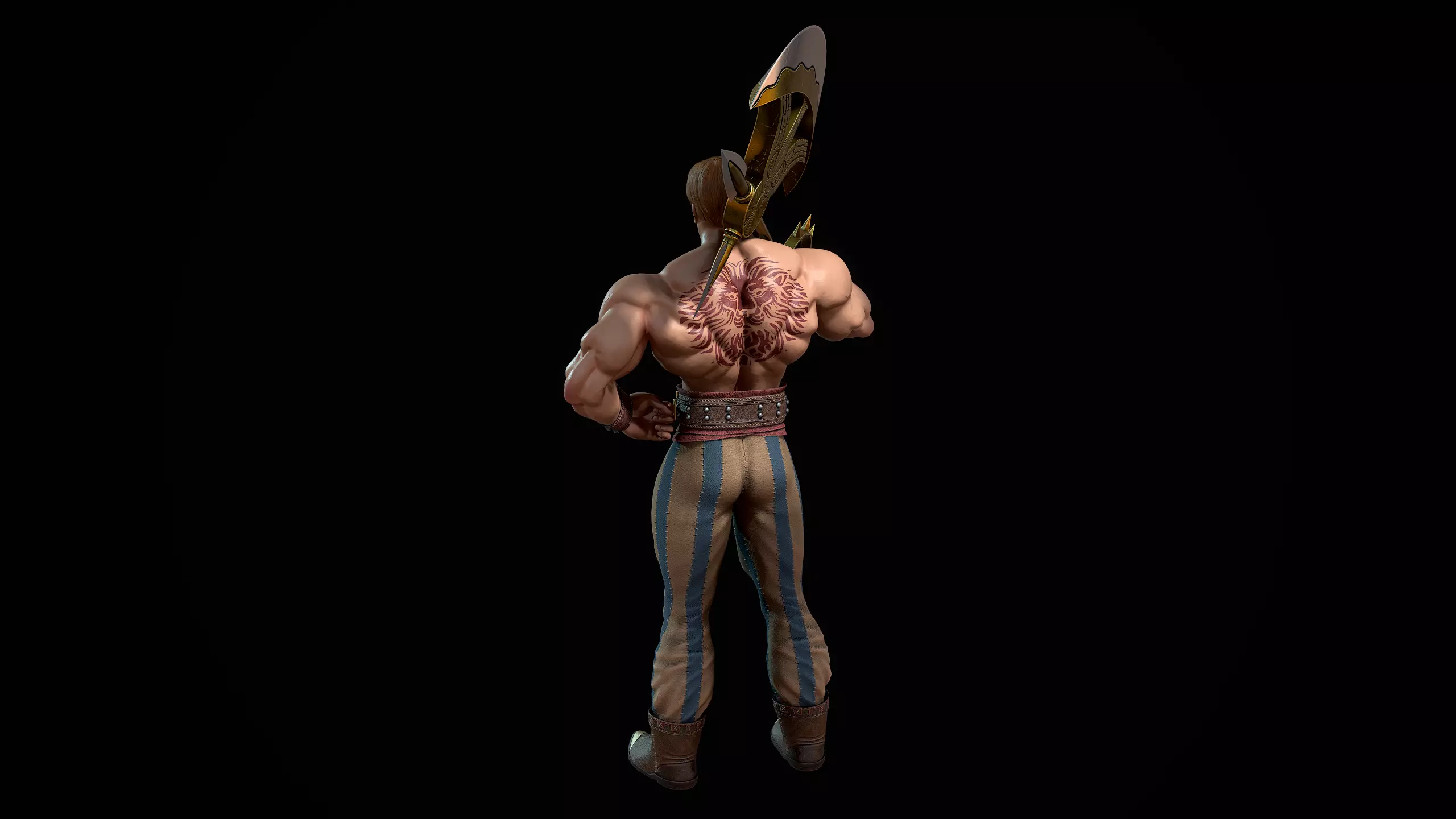 Escanor Free low-poly 3D model_6