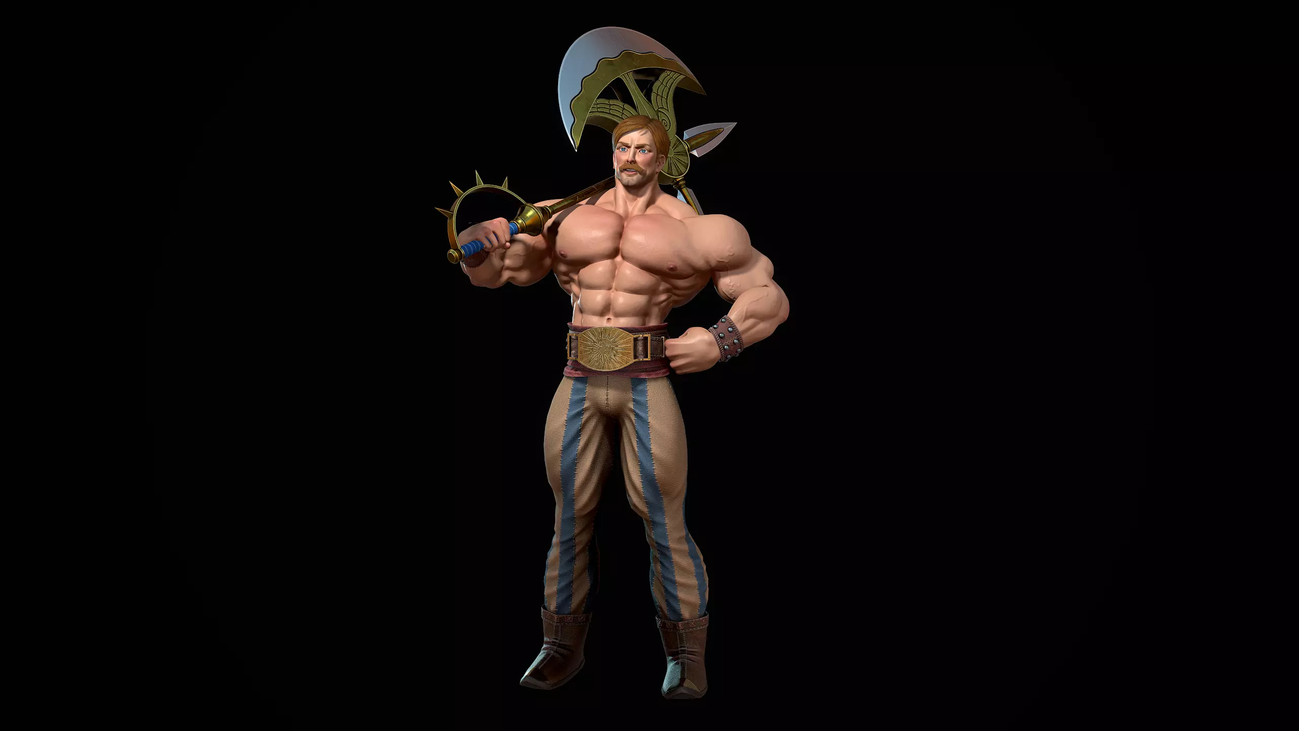 Escanor Free low-poly 3D model_4