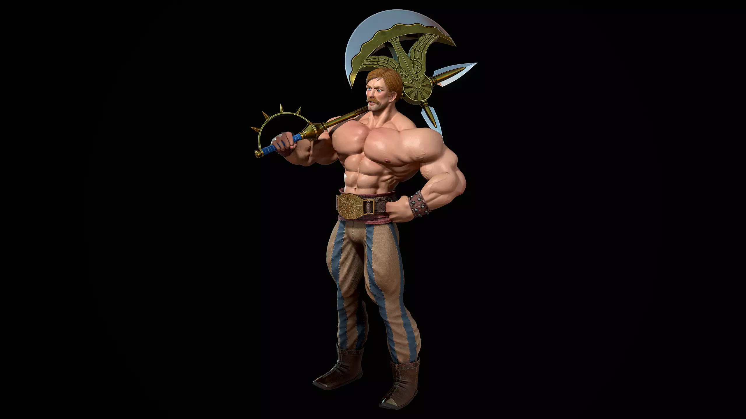 Escanor Free low-poly 3D model_3