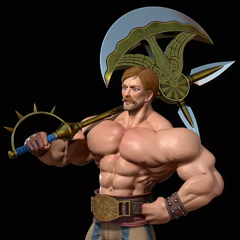 Escanor Free low-poly 3D model_0