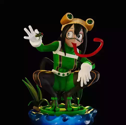 tsuyu asui 3D print model