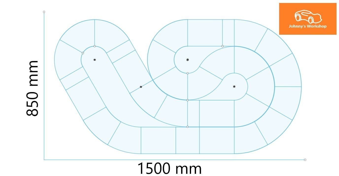 Single Lane Slot Car Track System Free 3D print model_3