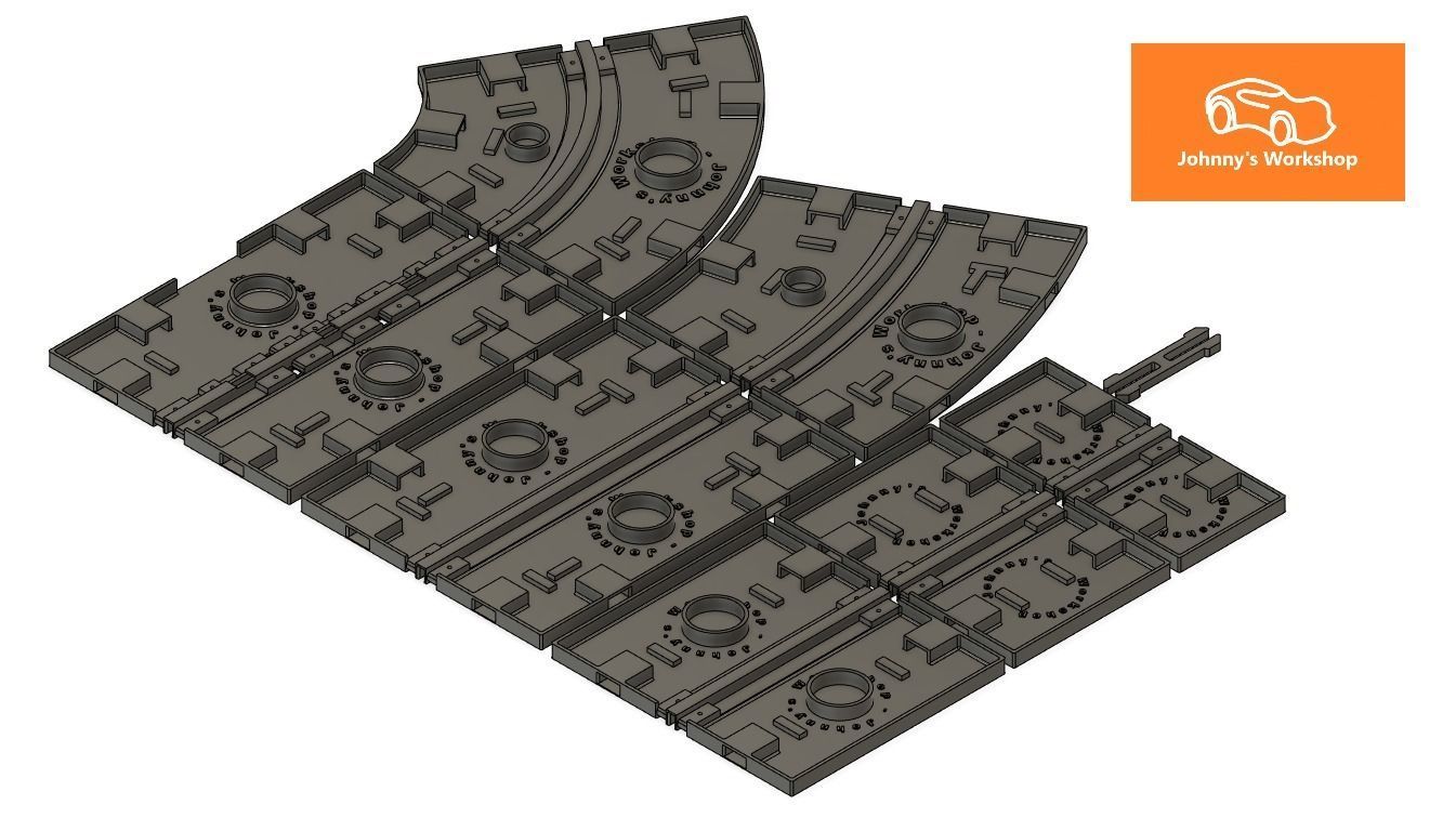 Single Lane Slot Car Track System Free 3D print model_2