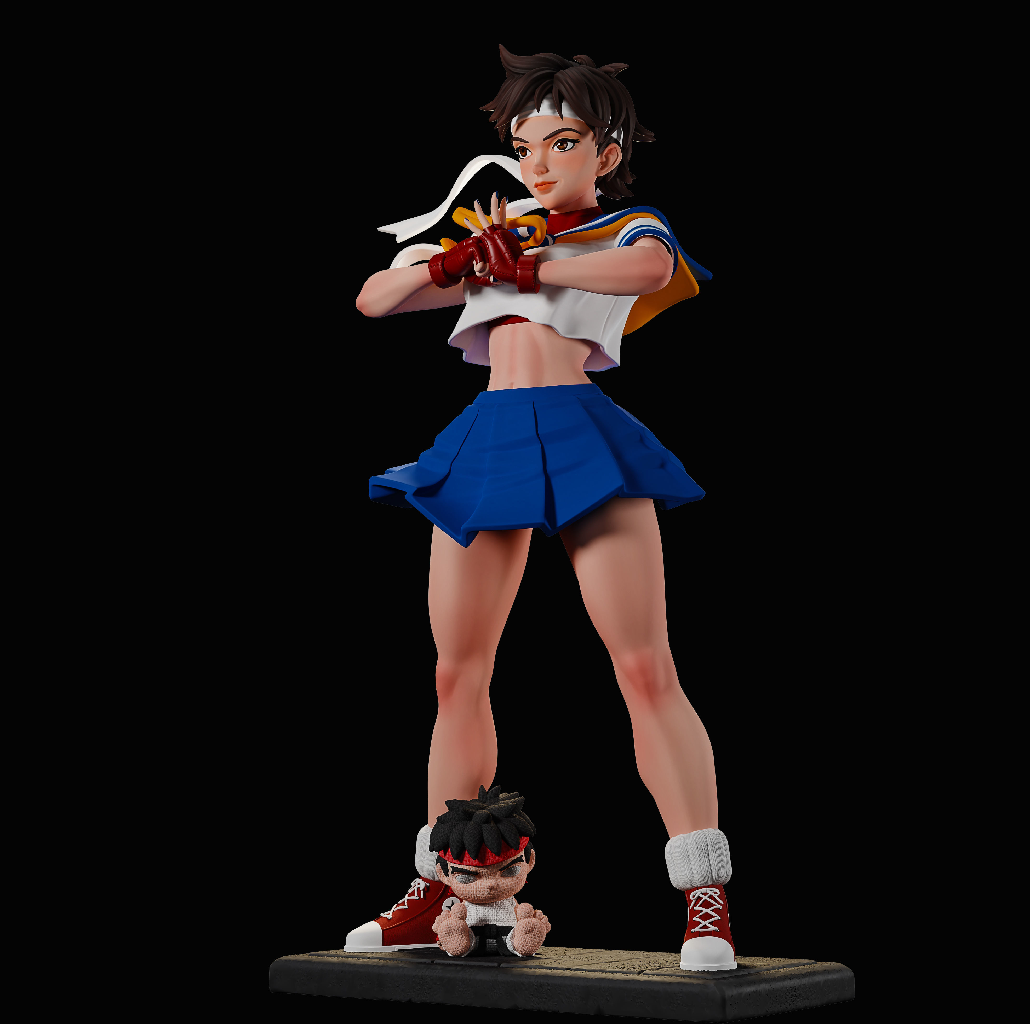 Sakura street fighter  3D print model_2