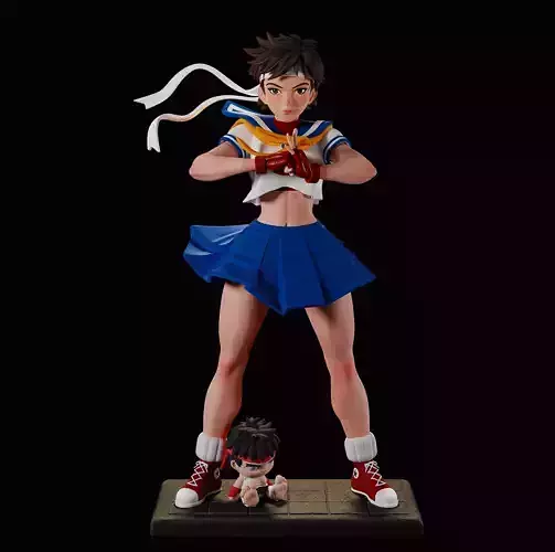 Sakura street fighter  3D print model