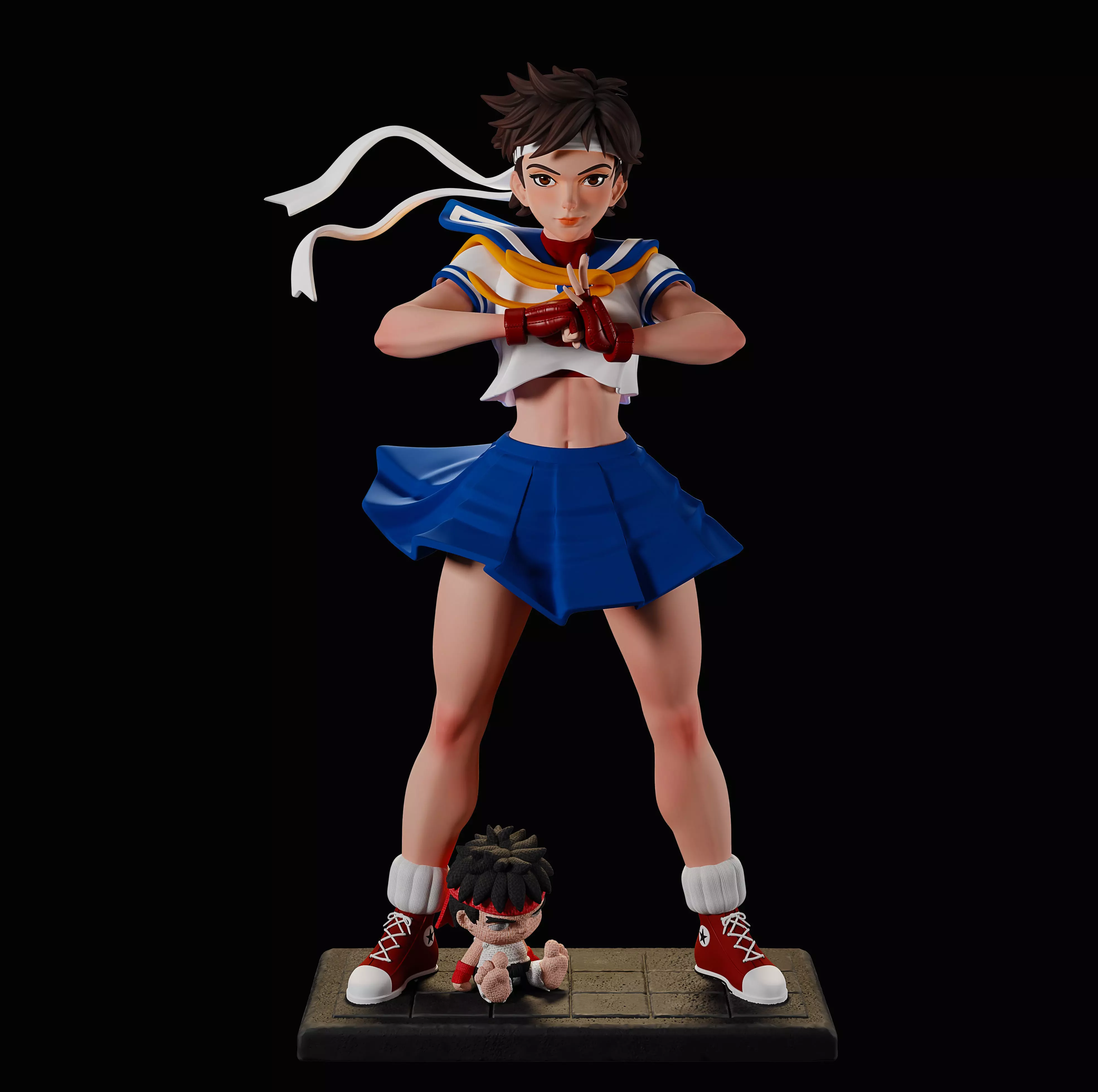 Sakura street fighter  3D print model_0