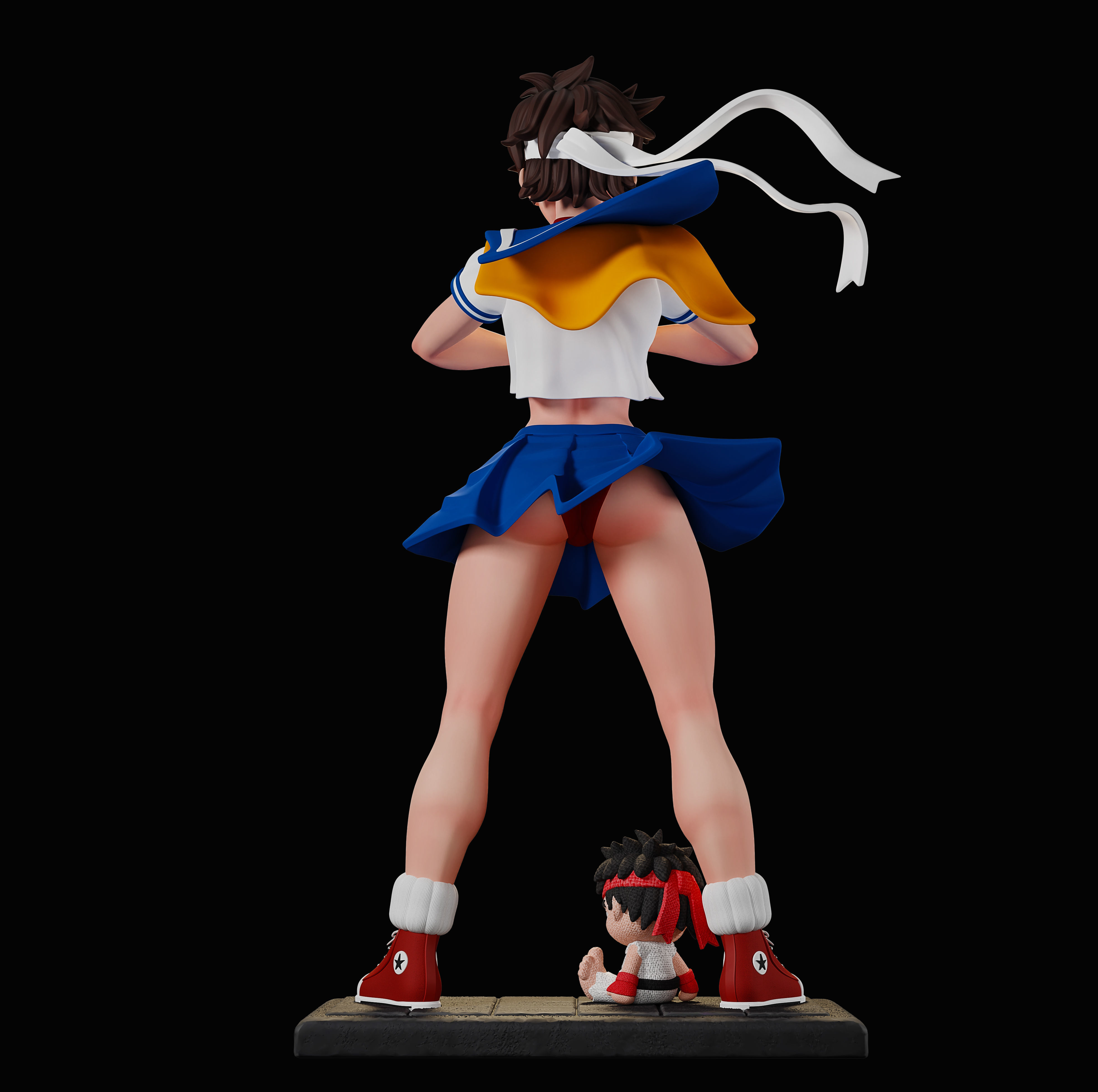 Sakura street fighter  3D print model_7