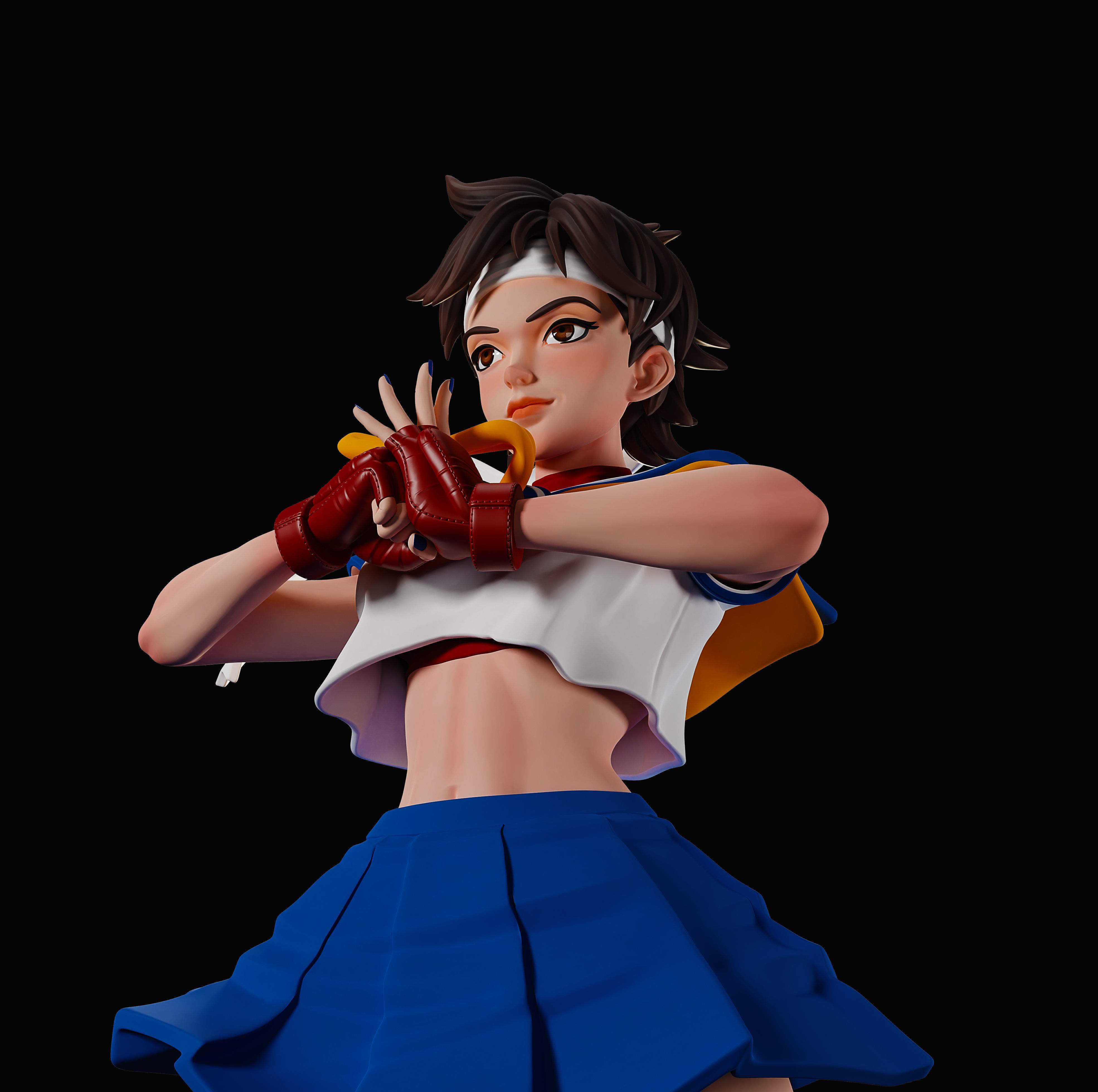 Sakura street fighter  3D print model_3