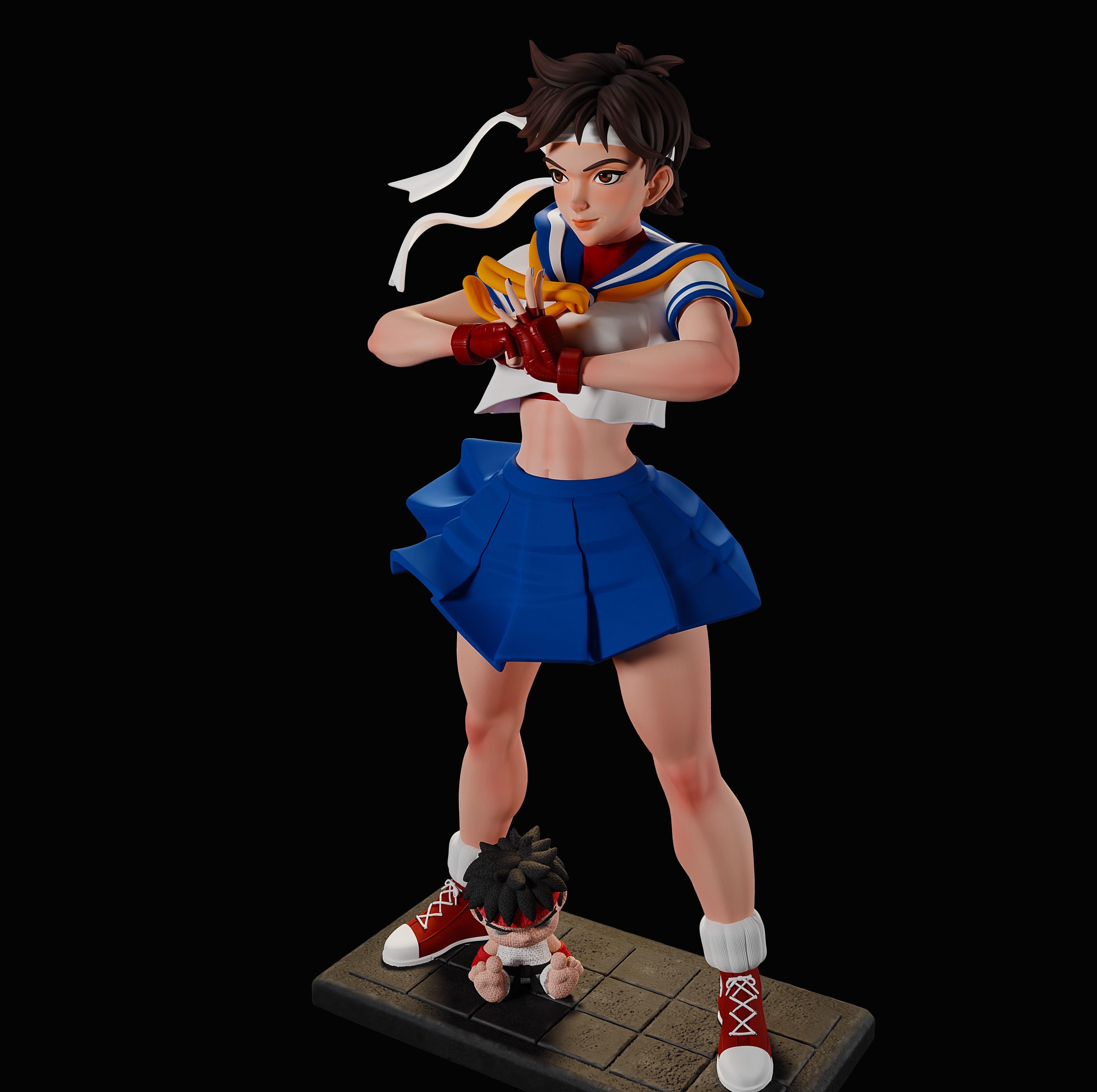 Sakura street fighter  3D print model_8
