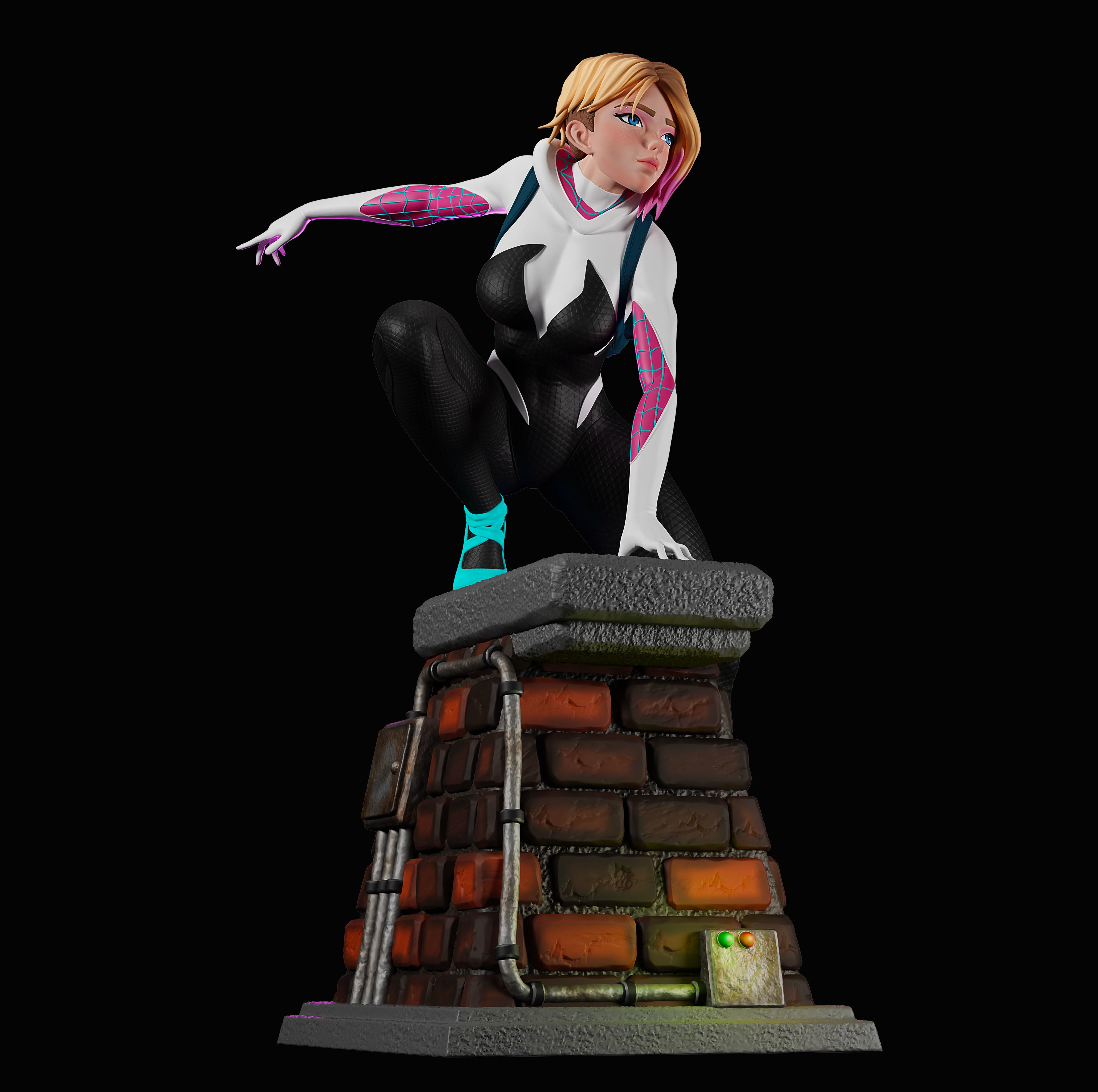 Spider Gwen 3D print model_4