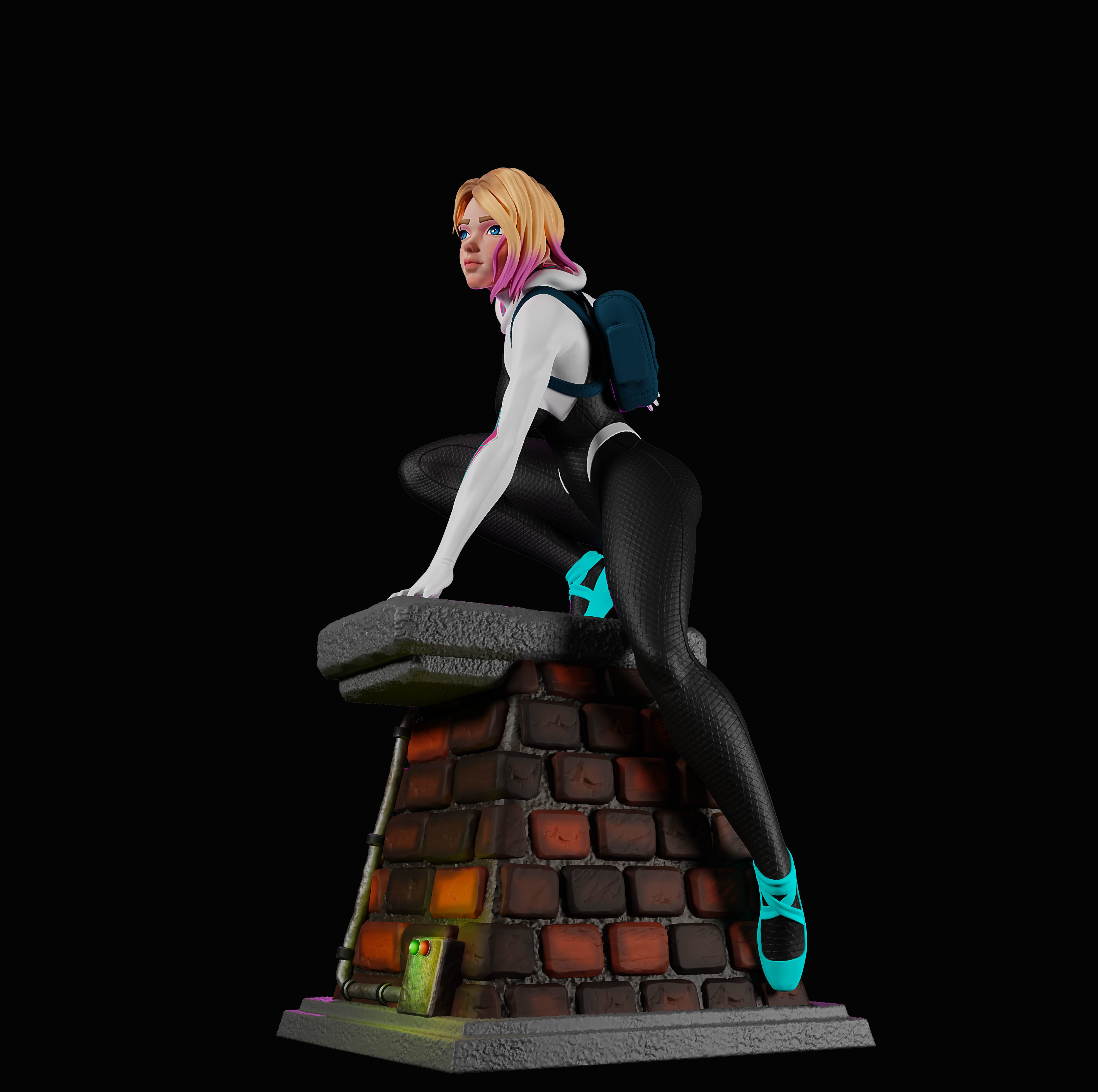 Spider Gwen 3D print model_11
