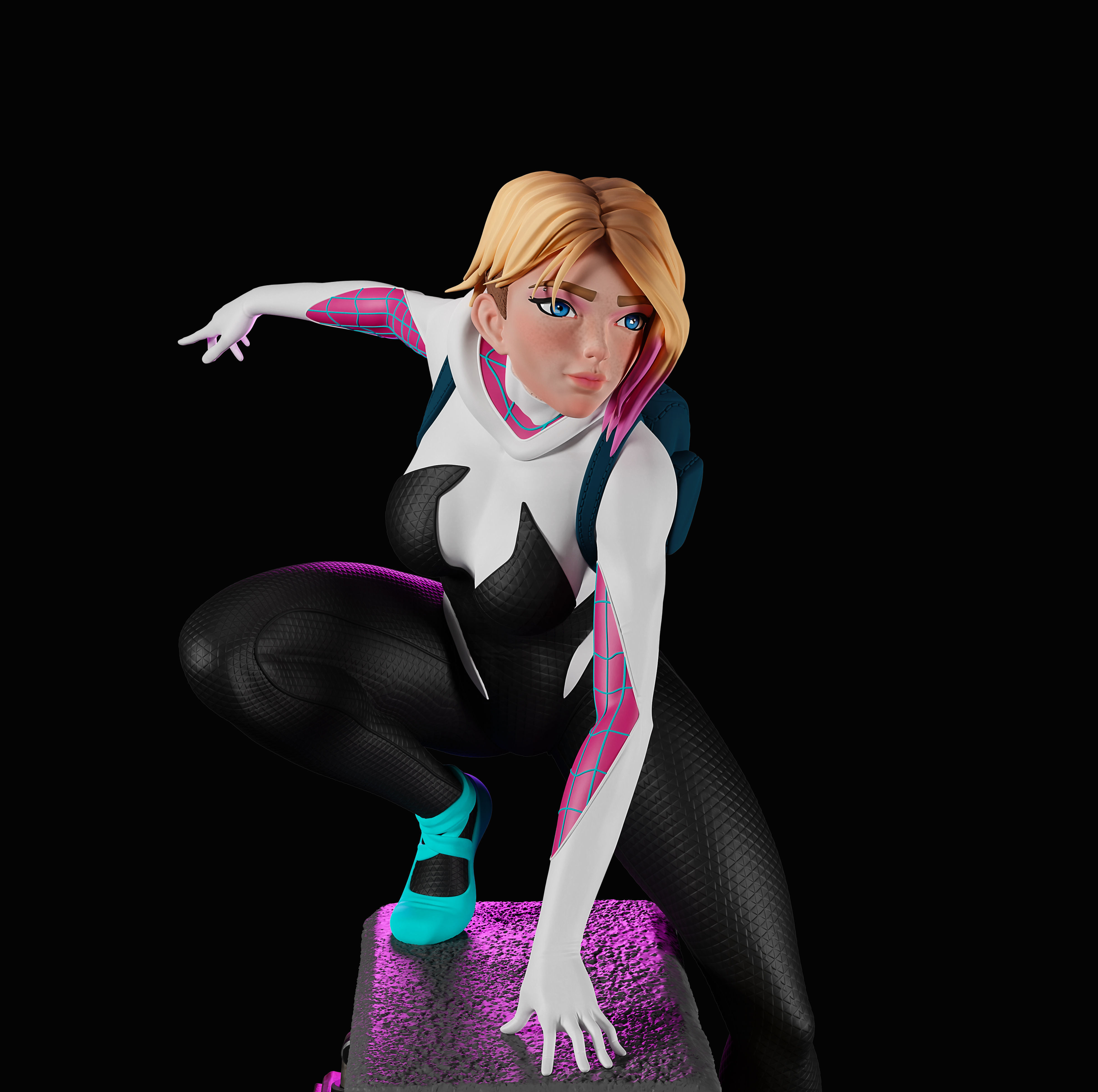 Spider Gwen 3D print model_10