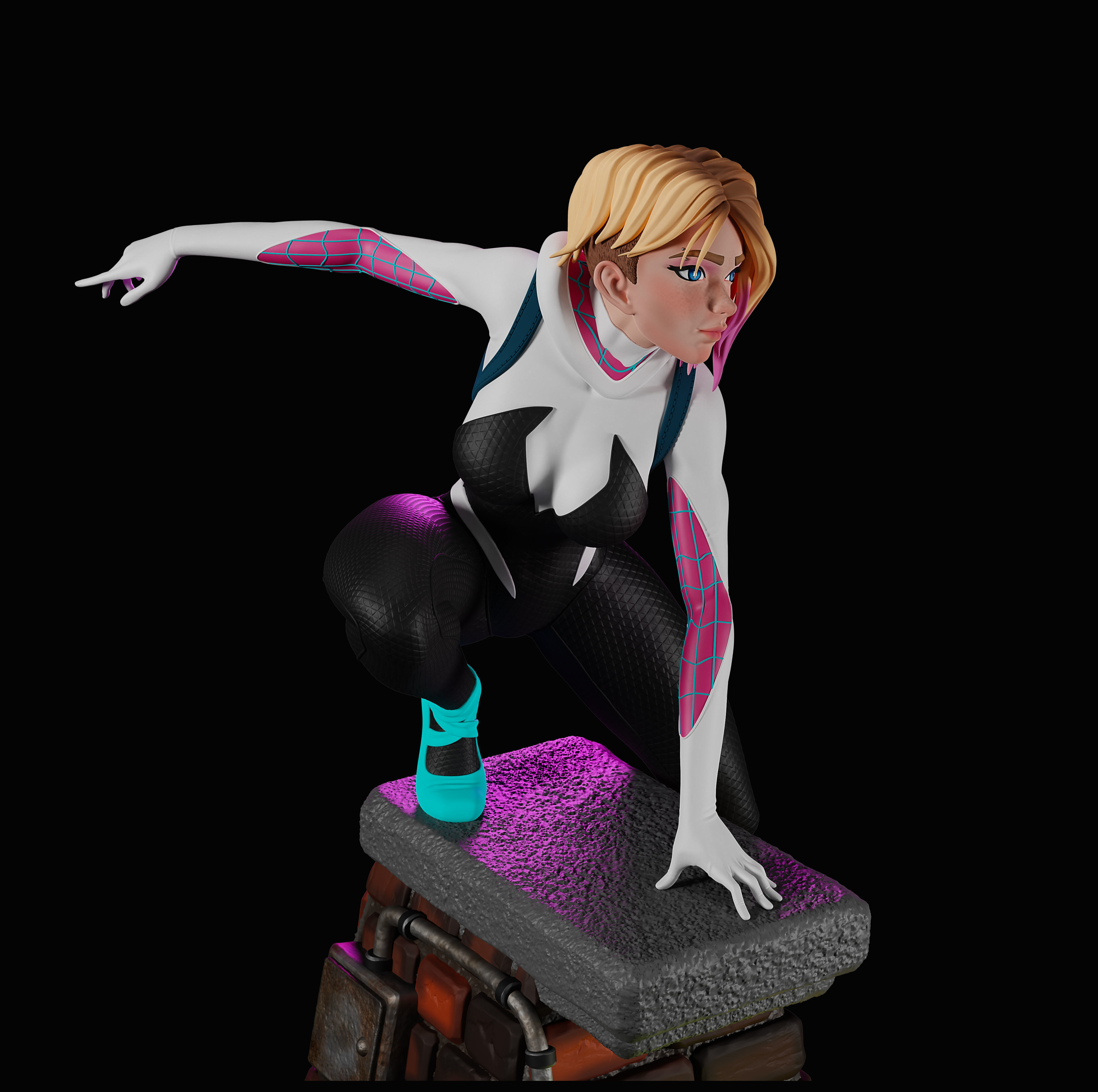 Spider Gwen 3D print model_9