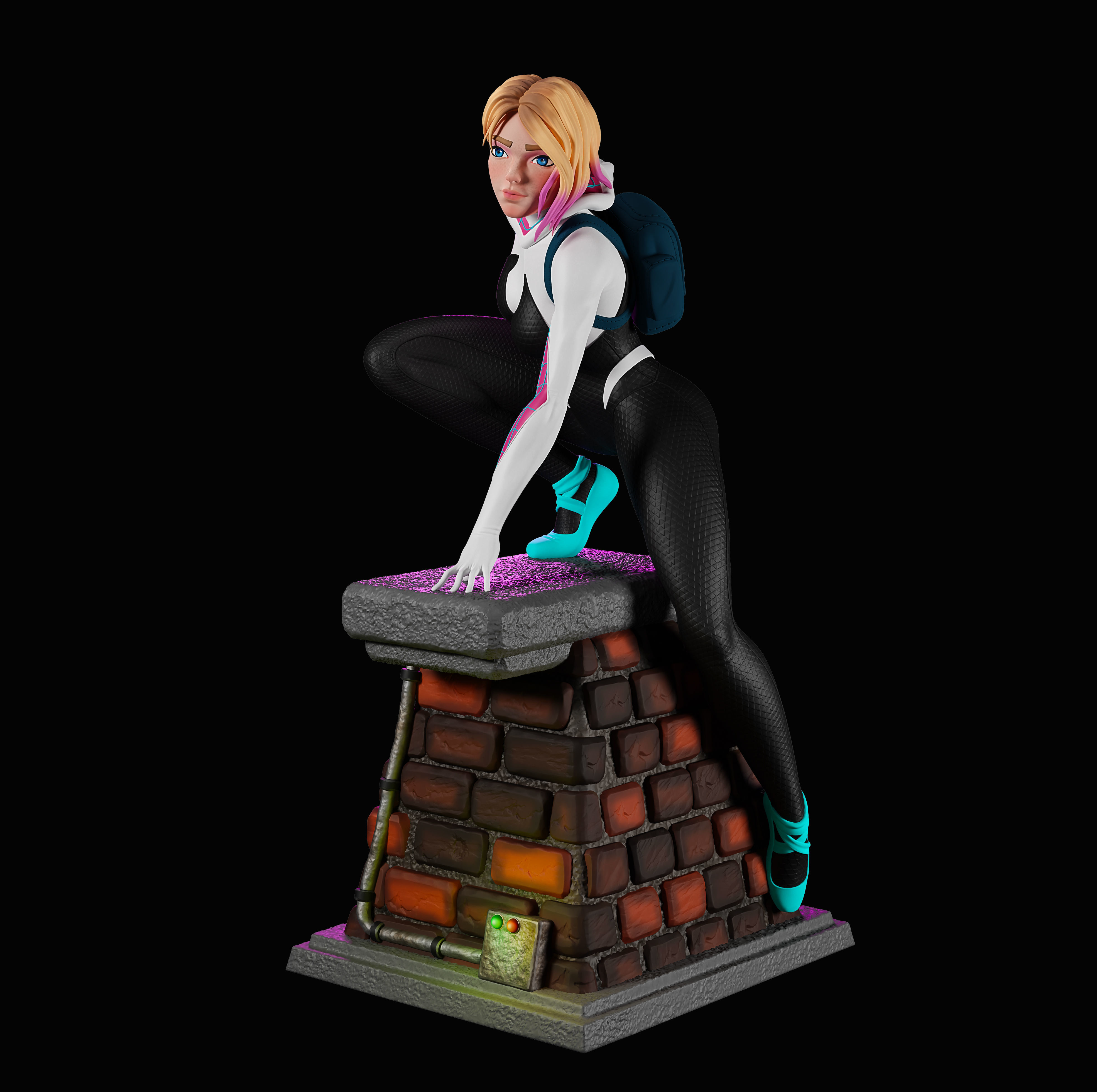 Spider Gwen 3D print model_5