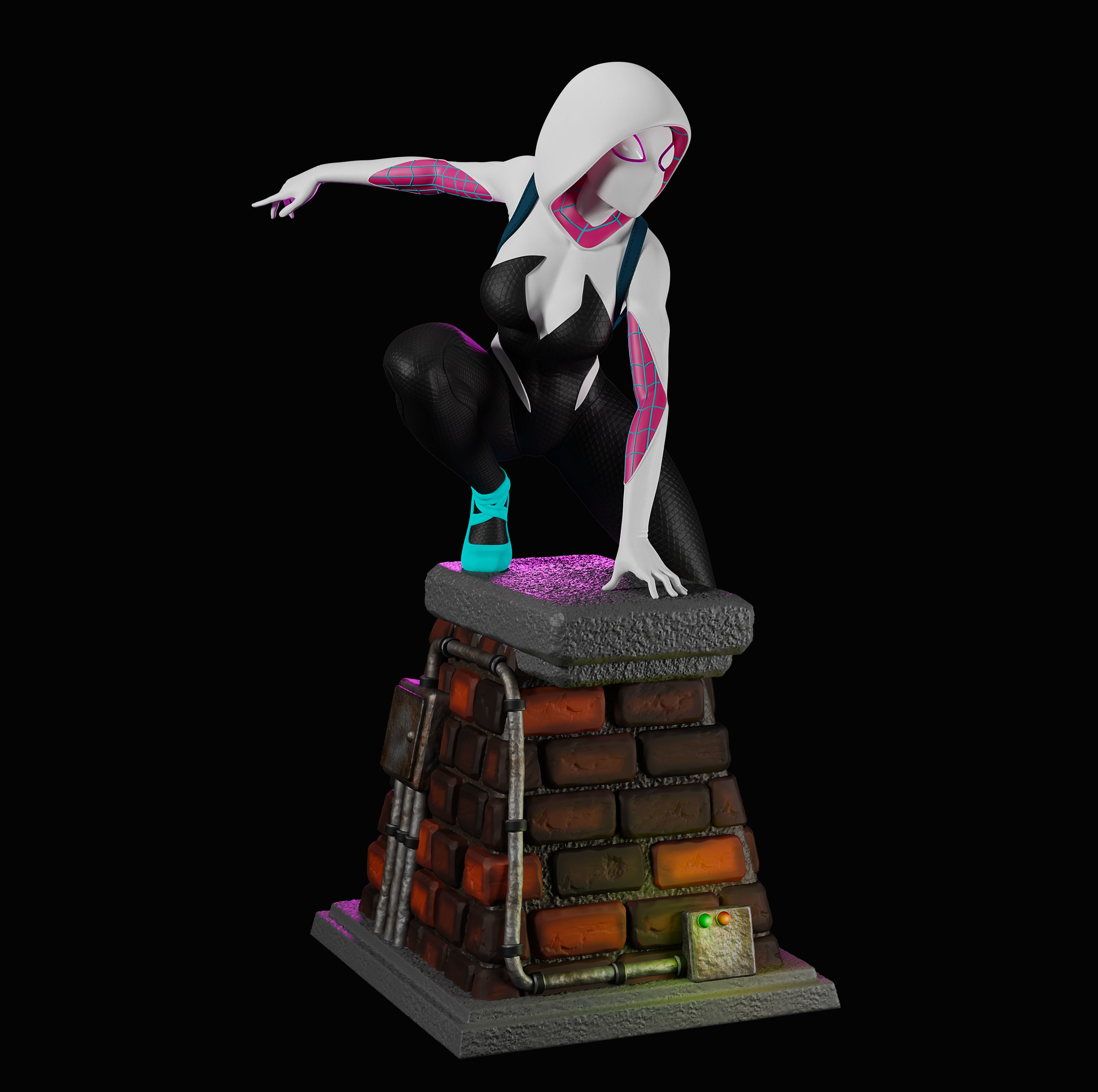 Spider Gwen 3D print model_3