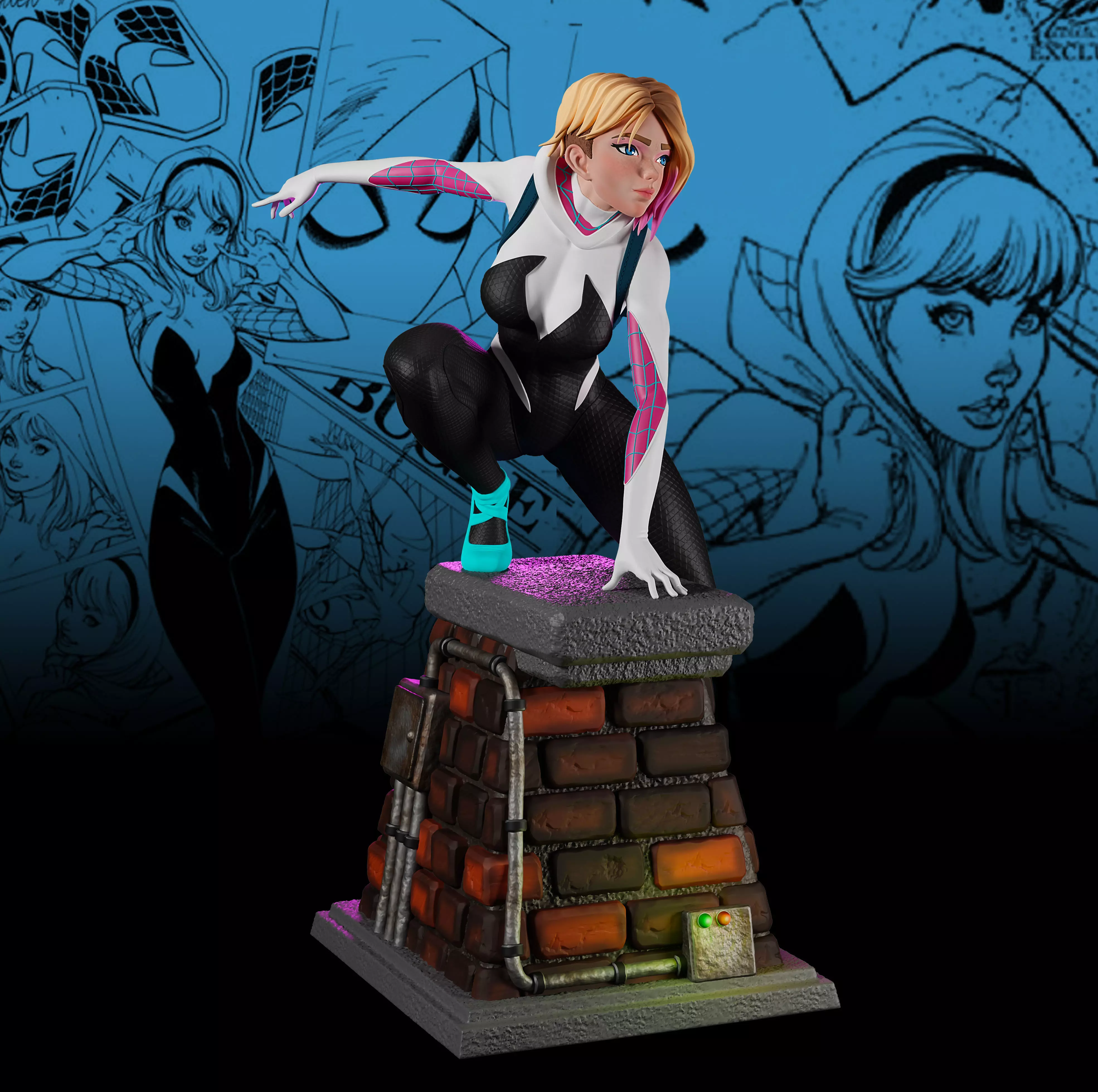 Spider Gwen 3D print model_0