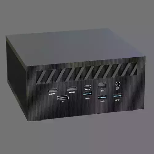 Mini PC Low-poly 3D model