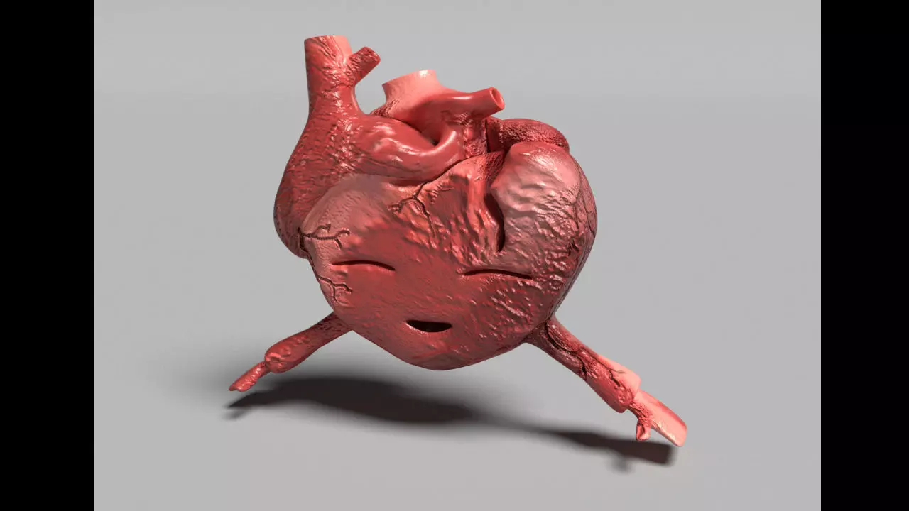 Heart Low-poly 3D model_0