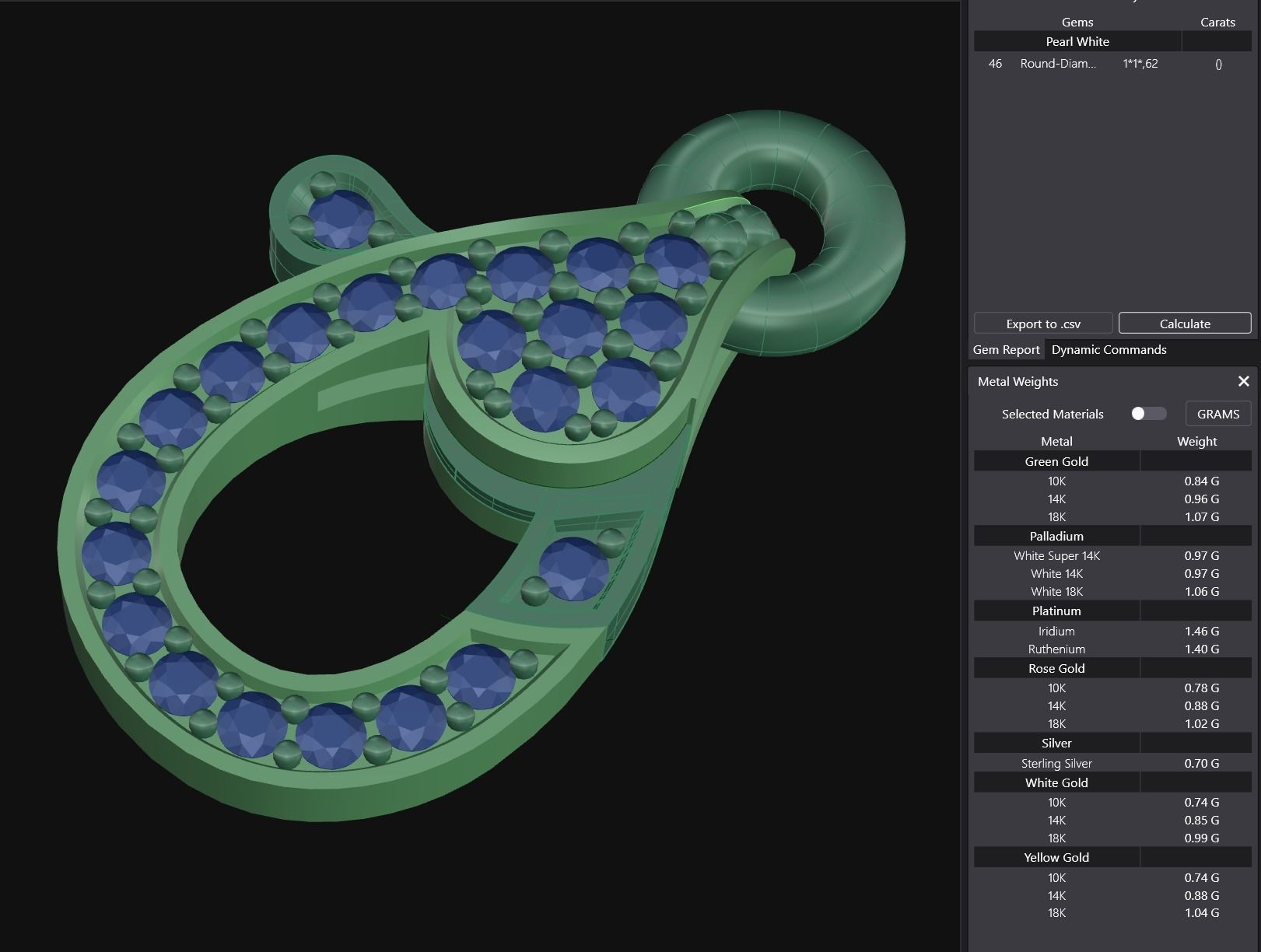 Diamond Lobster Clasp Lock 2 small 3D print model_12