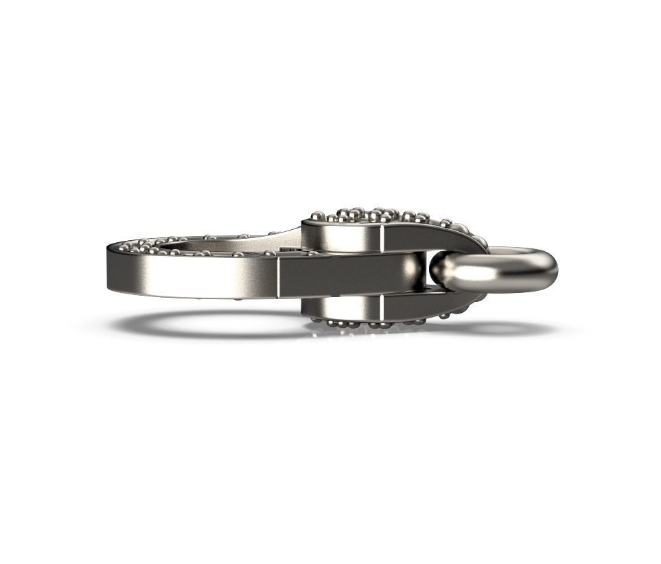 Diamond Lobster Clasp Lock 2 small 3D print model_7