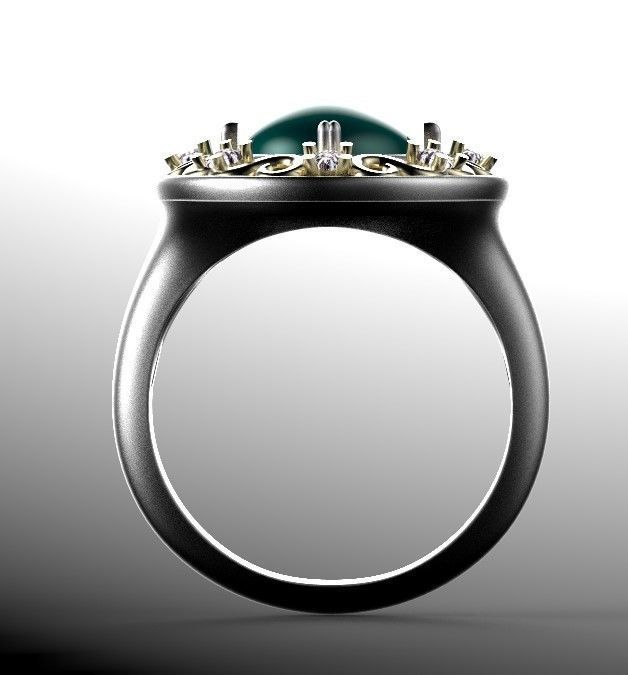 ring gold 3D print model_5