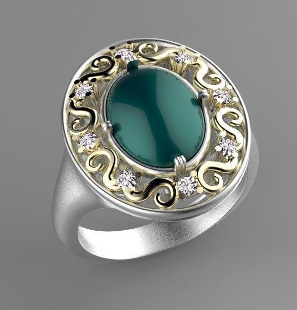 ring gold 3D print model_1