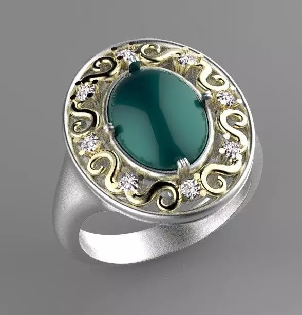 ring gold 3D print model_0