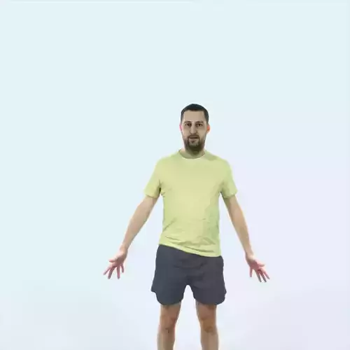 Portrait 09K Animated Rigged Sports Man