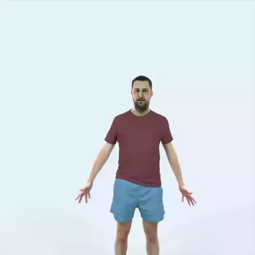 Portrait 09F Animated Rigged Sports Man