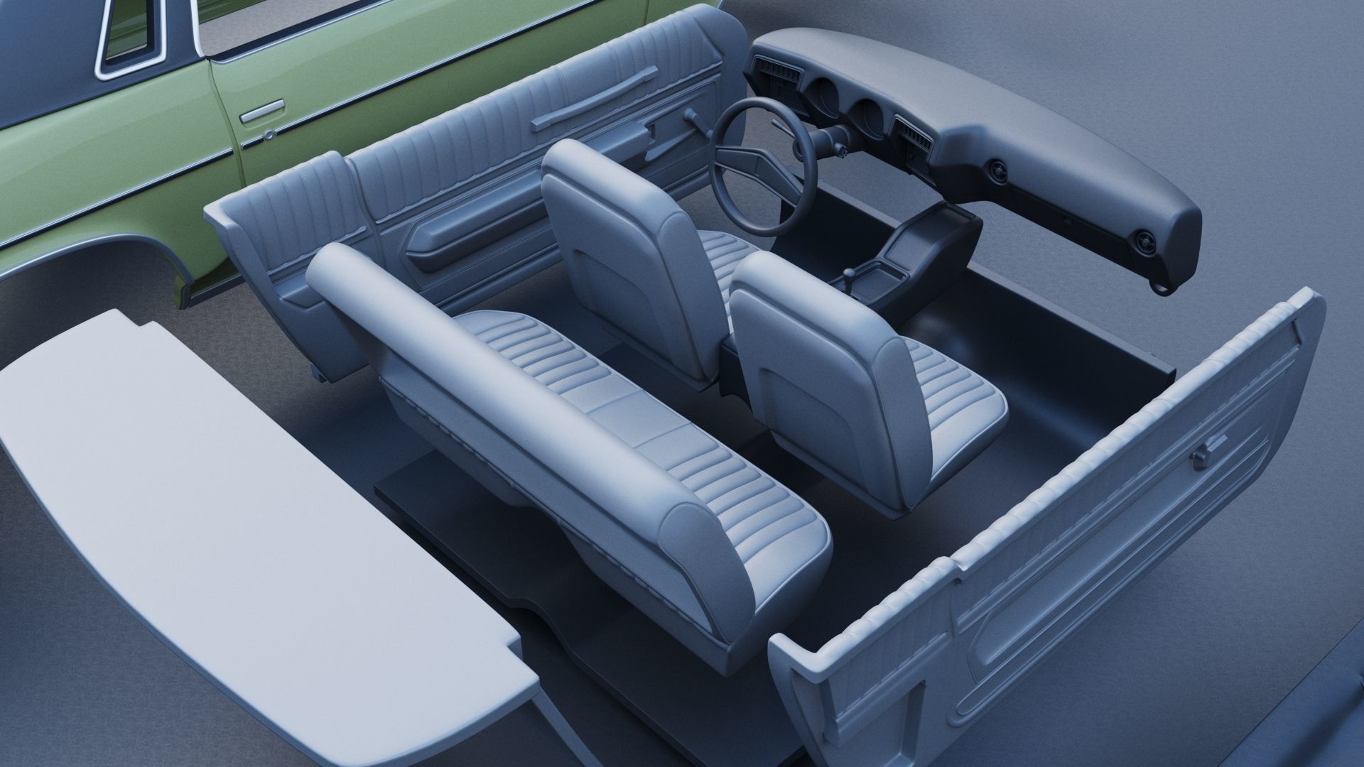 Oldsmobile Cutlass Supreme 1973  3D print model_21