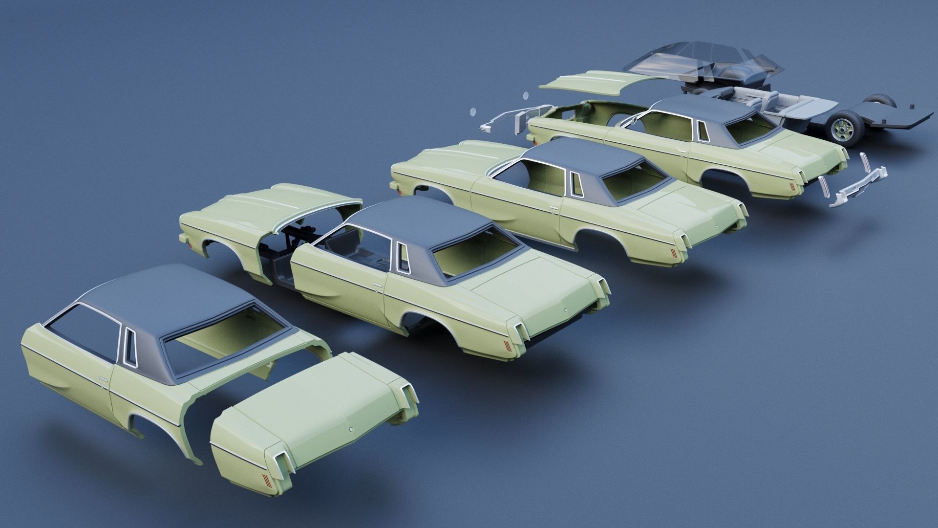 Oldsmobile Cutlass Supreme 1973  3D print model_14